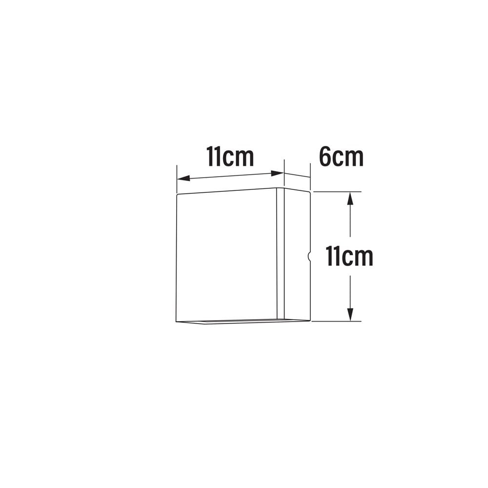 Konstsmide Chieri Square LED Wall Light - Anthracite