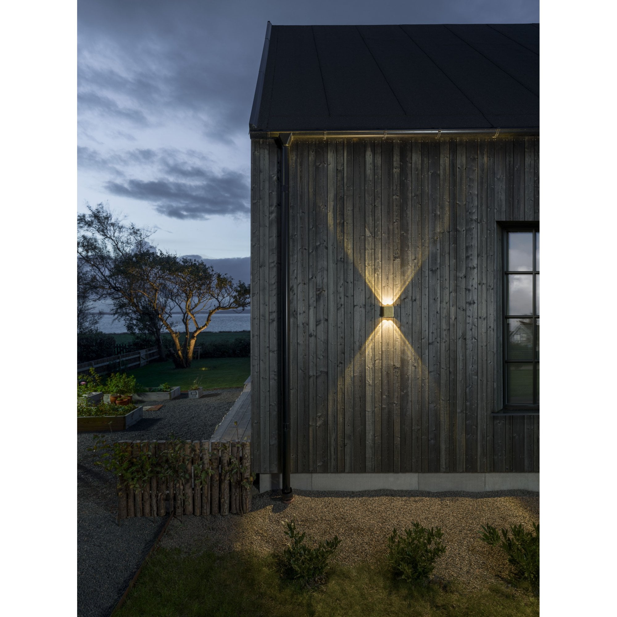 Konstsmide Chieri Square LED Wall Light - Brass