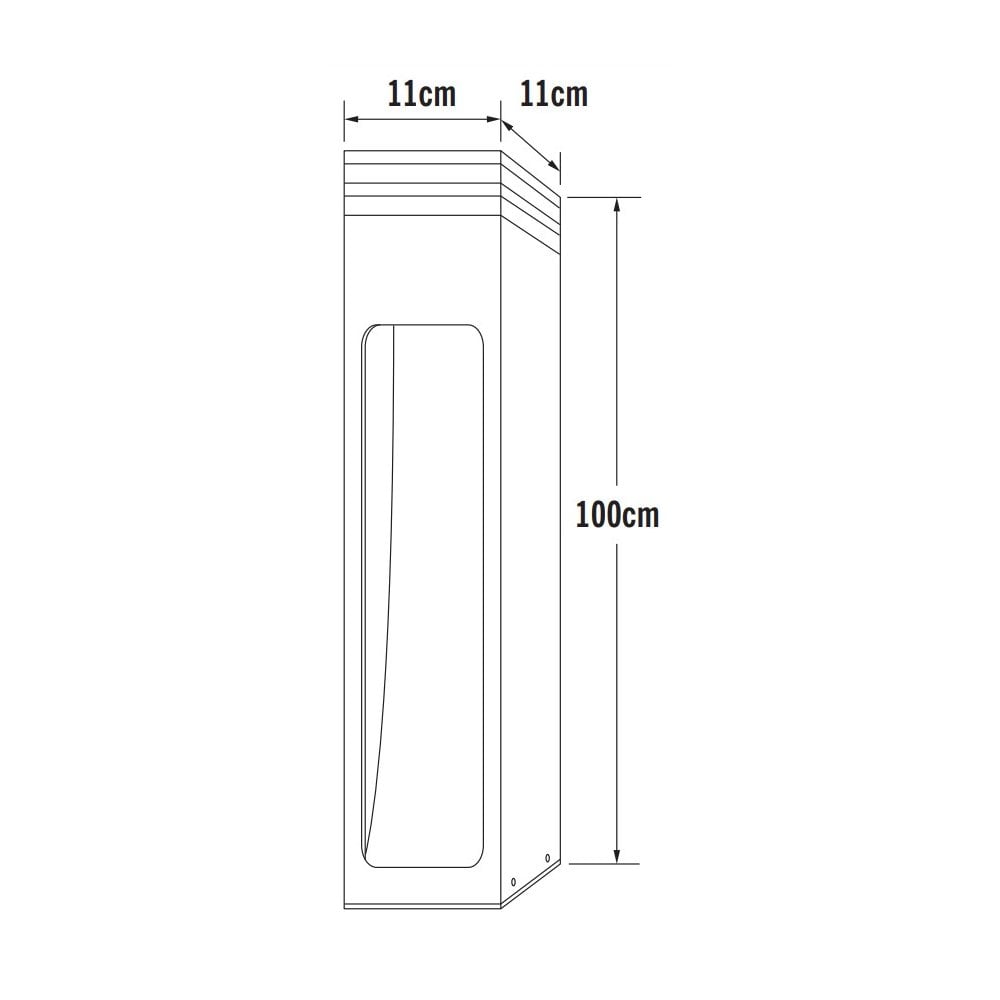 Konstsmide Massa LED Short Post Light - Anthracite