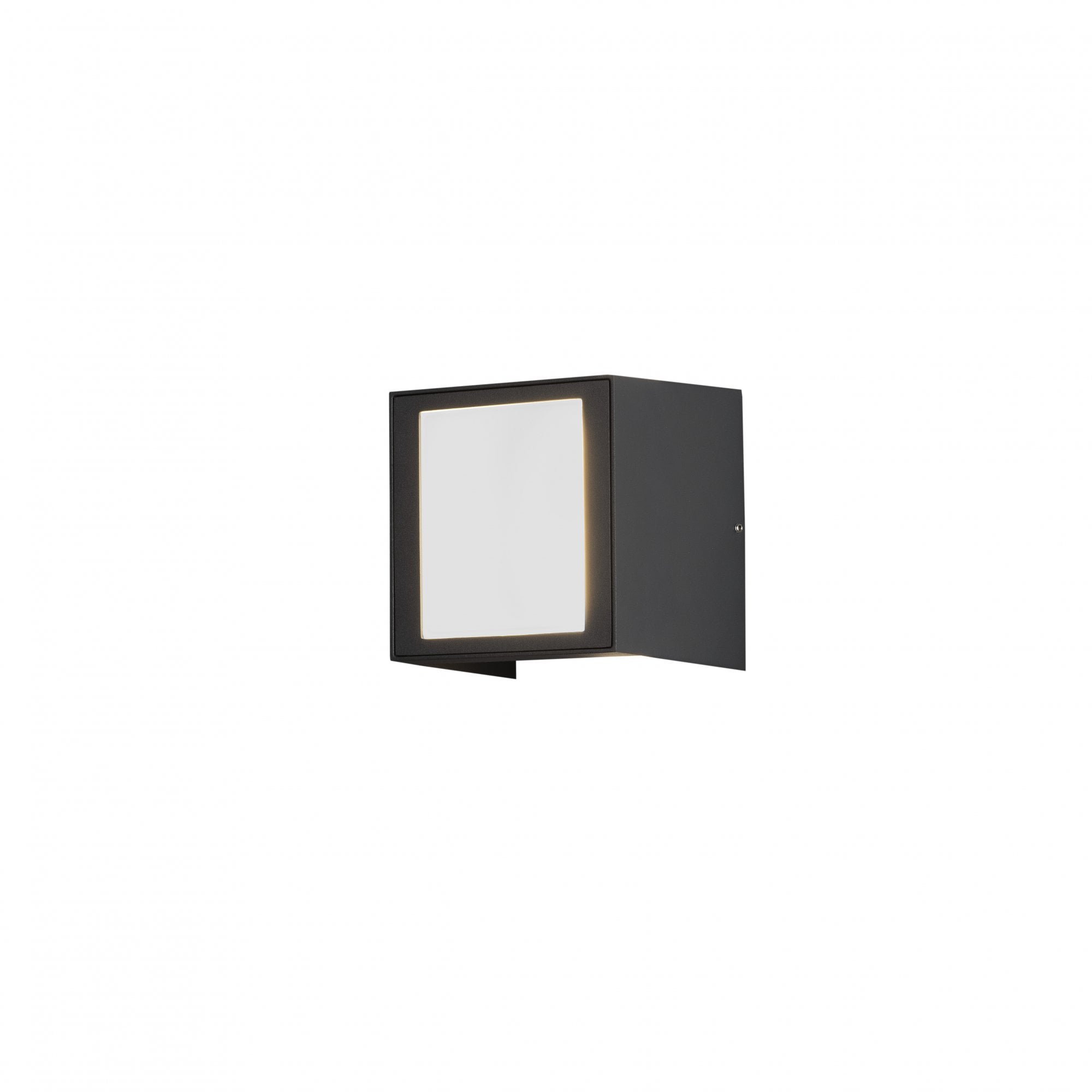 Konstsmide Cremona Square Opal LED Up/Down Wall Light - Anthracite