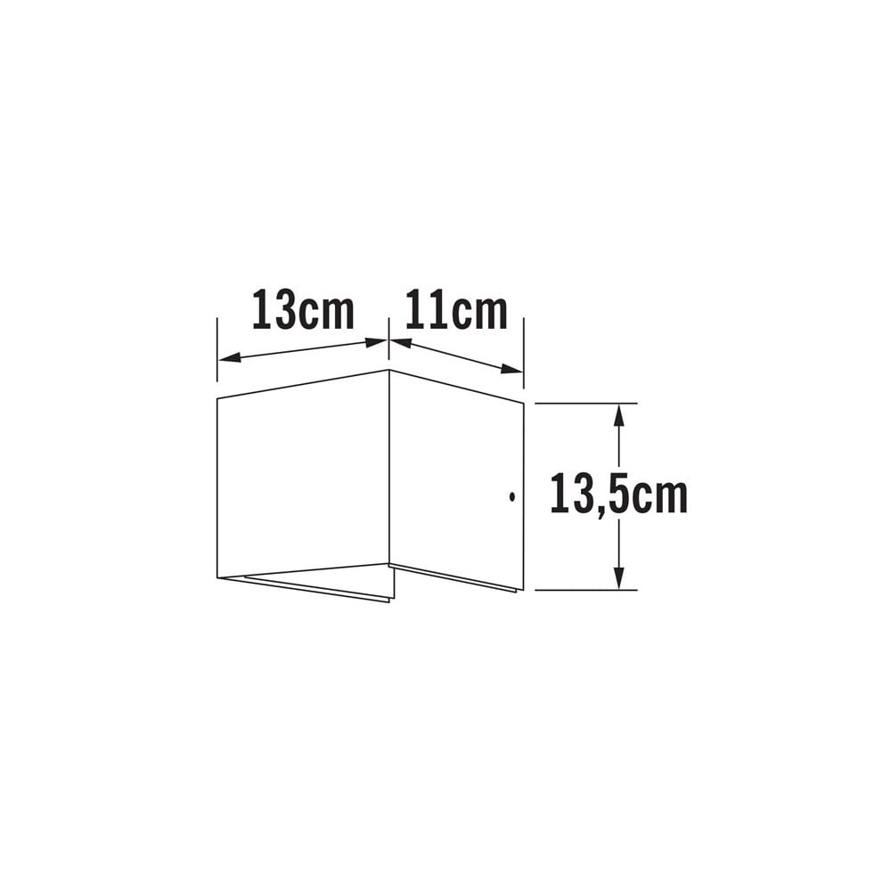 Konstsmide Cremona Square LED Up/Down Wall Light - Anthracite