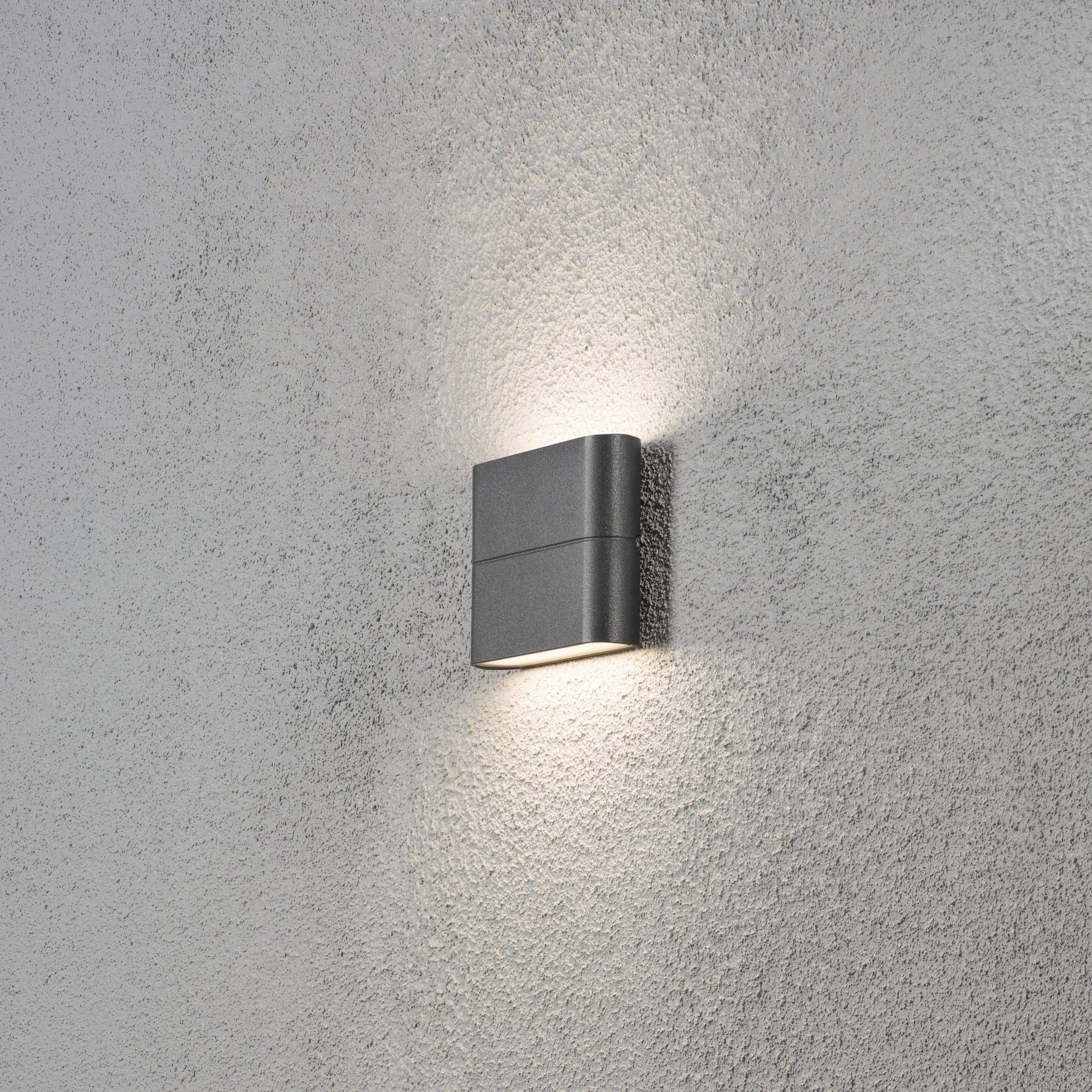 Konstsmide Chieri Narrow 9cm Oblong LED Wall Light - Anthracite