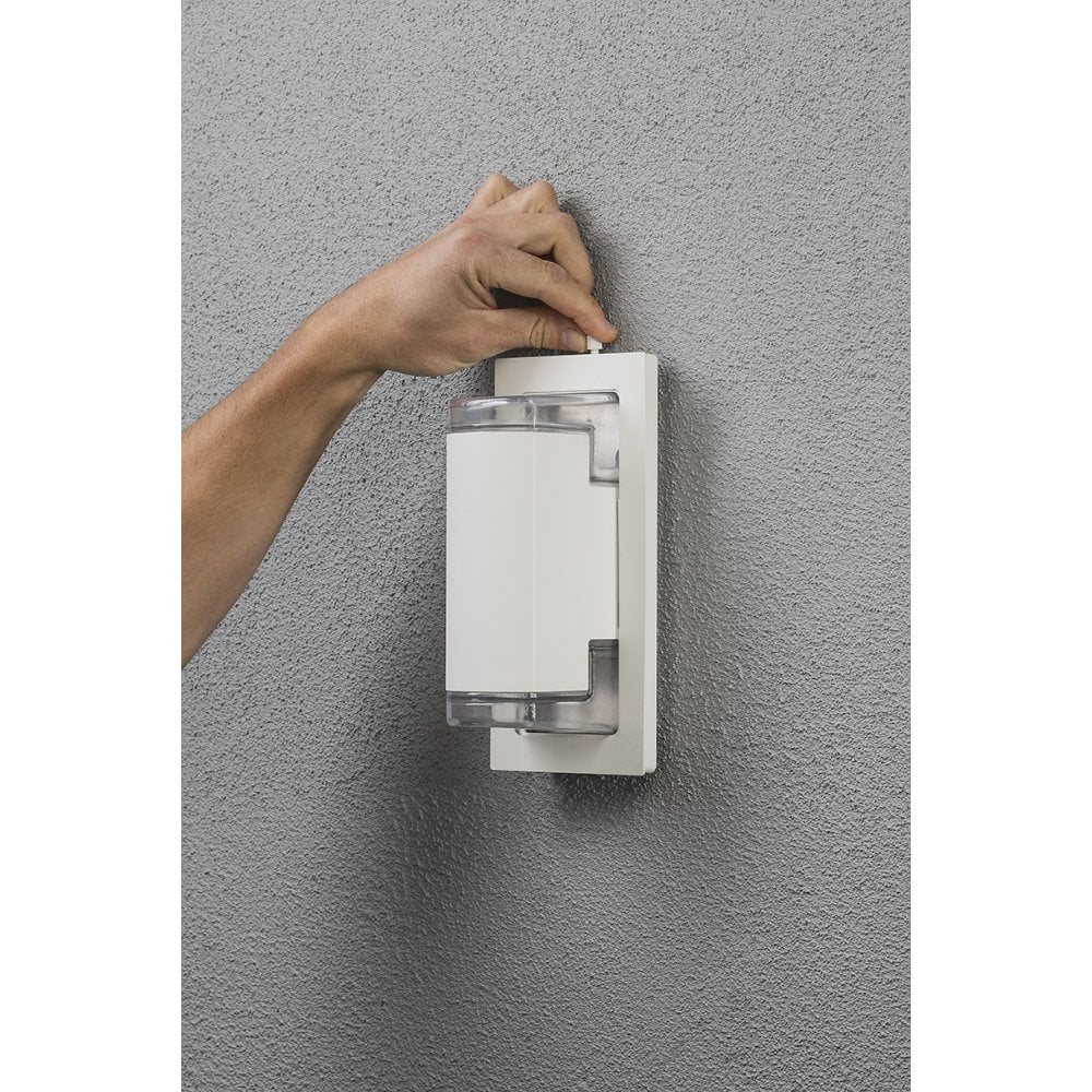 Konstsmide Potenza Up/Down Backplate Wall Light - Matt White