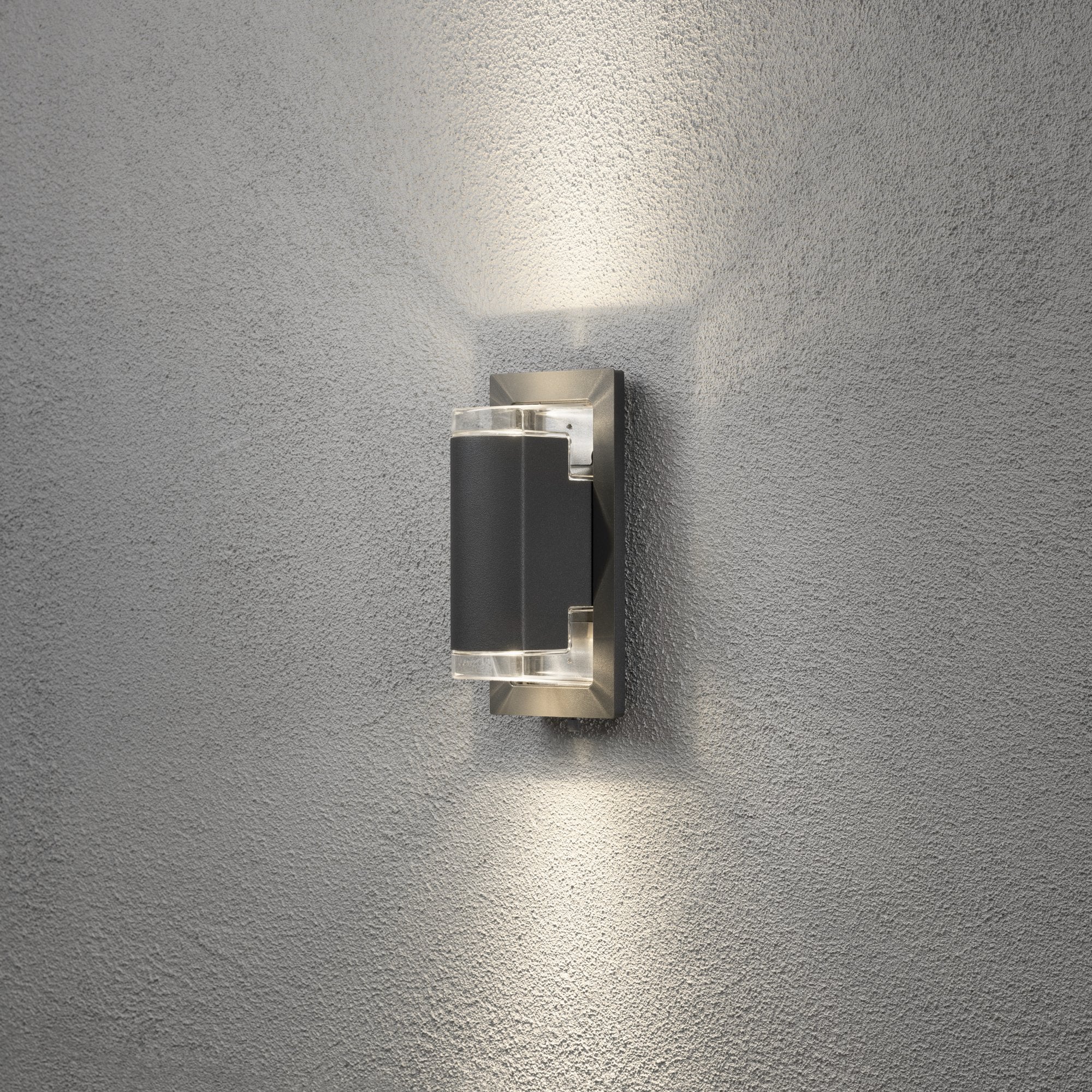 Konstsmide Potenza Up/Down Backplate Wall Light - Anthracite
