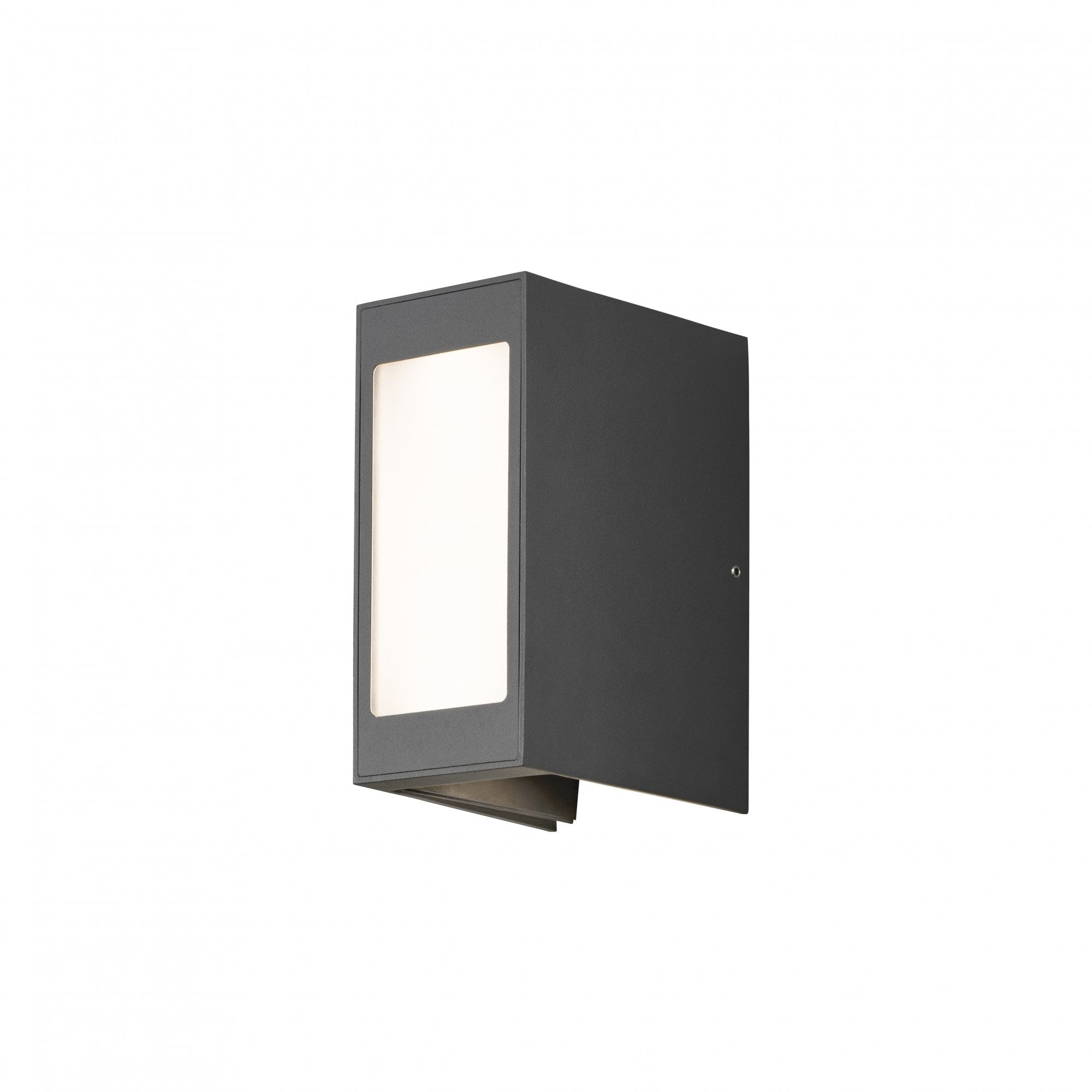 Konstsmide Cremona Rectangular Opal LED Up/Down Wall Light - Anthracite