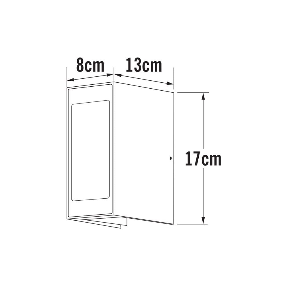Konstsmide Cremona Rectangular Opal LED Up/Down Wall Light - Anthracite