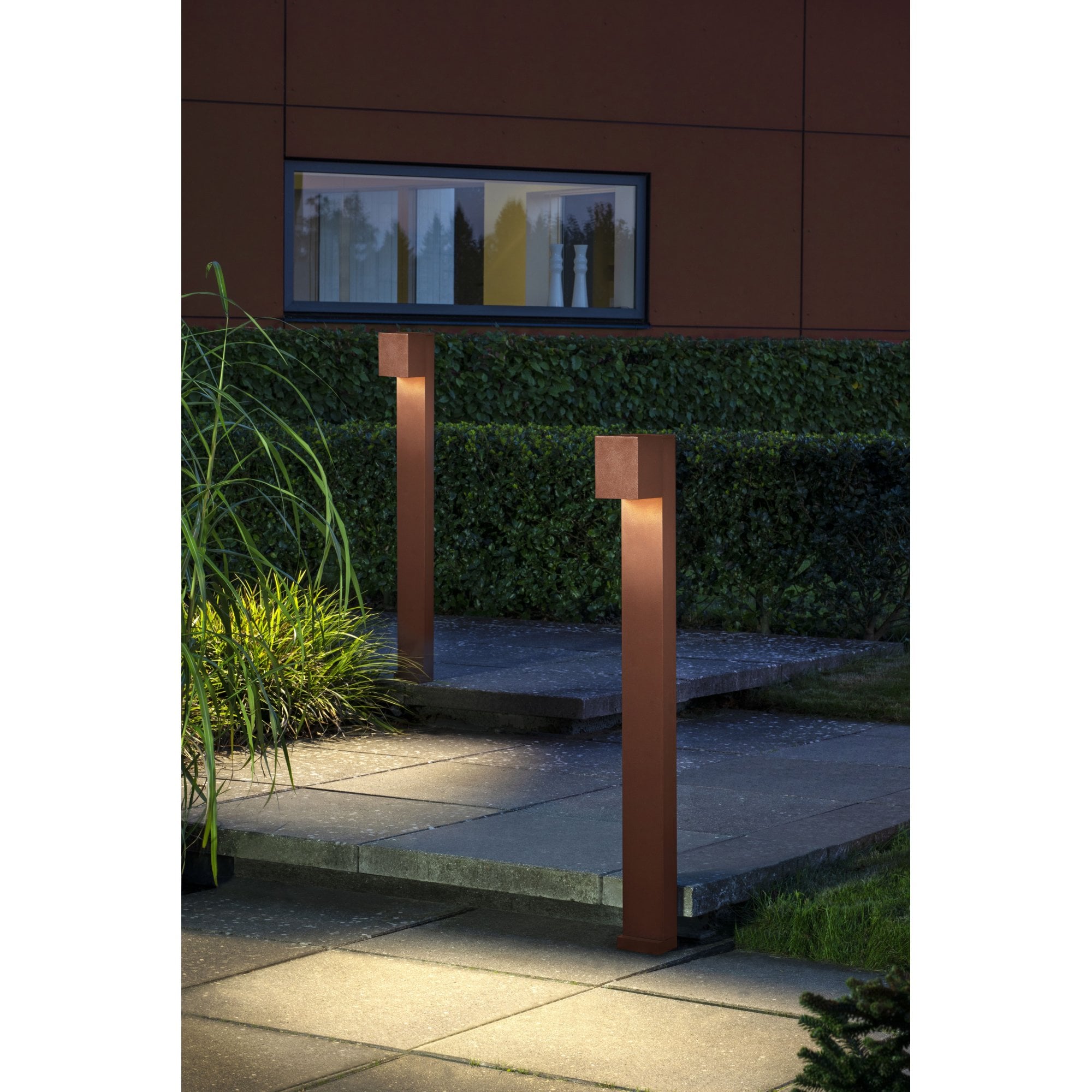 Konstsmide Cremona LED Short Post Light - Rust
