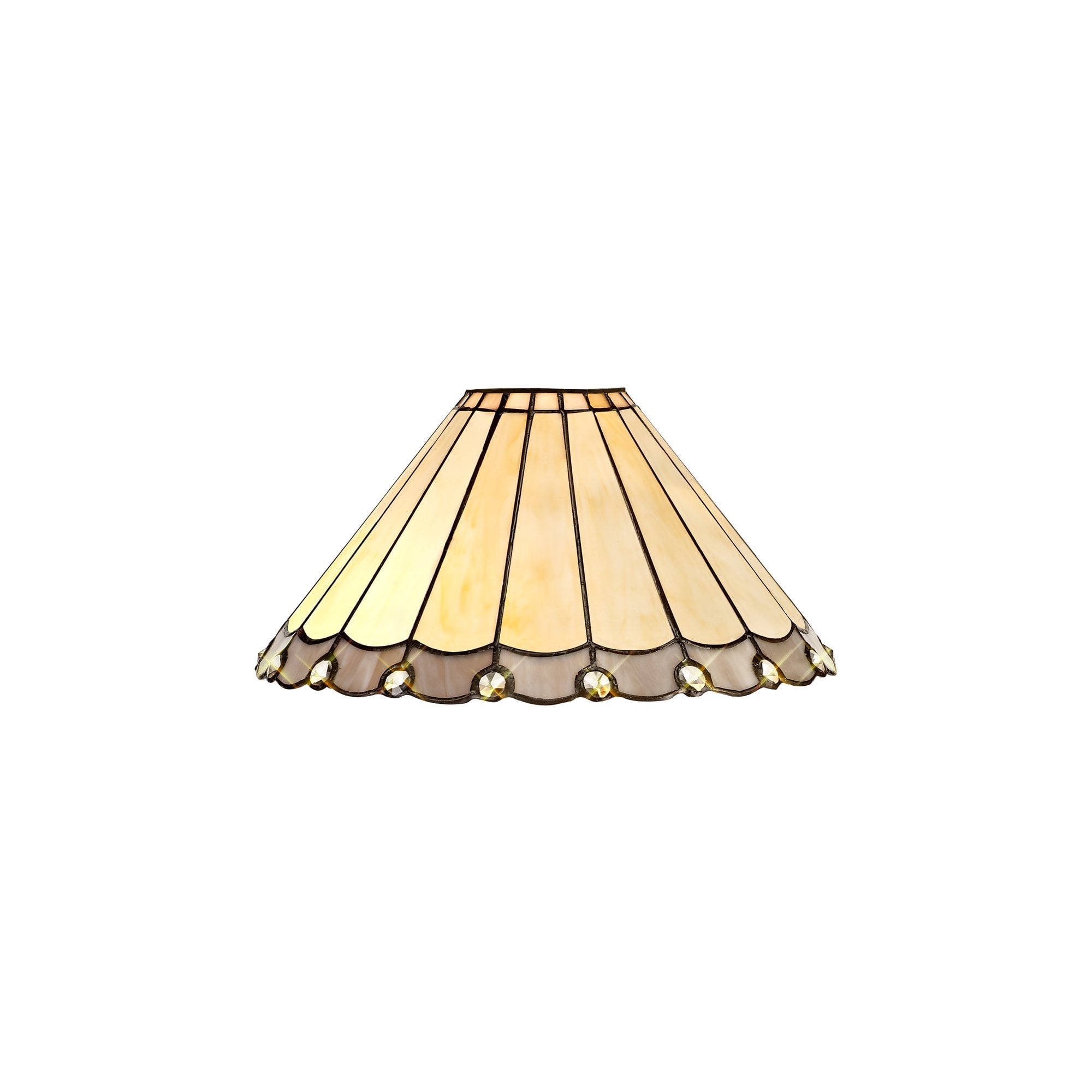 Fabula Amberley 30cm Tiffany Shade - Grey & Cream - Shade Only