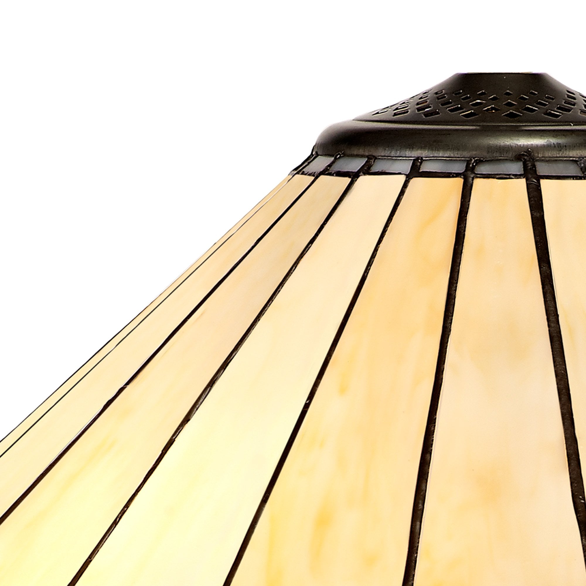 Fabula Amberley 40cm Tiffany Shade - Grey & Cream - Shade Only