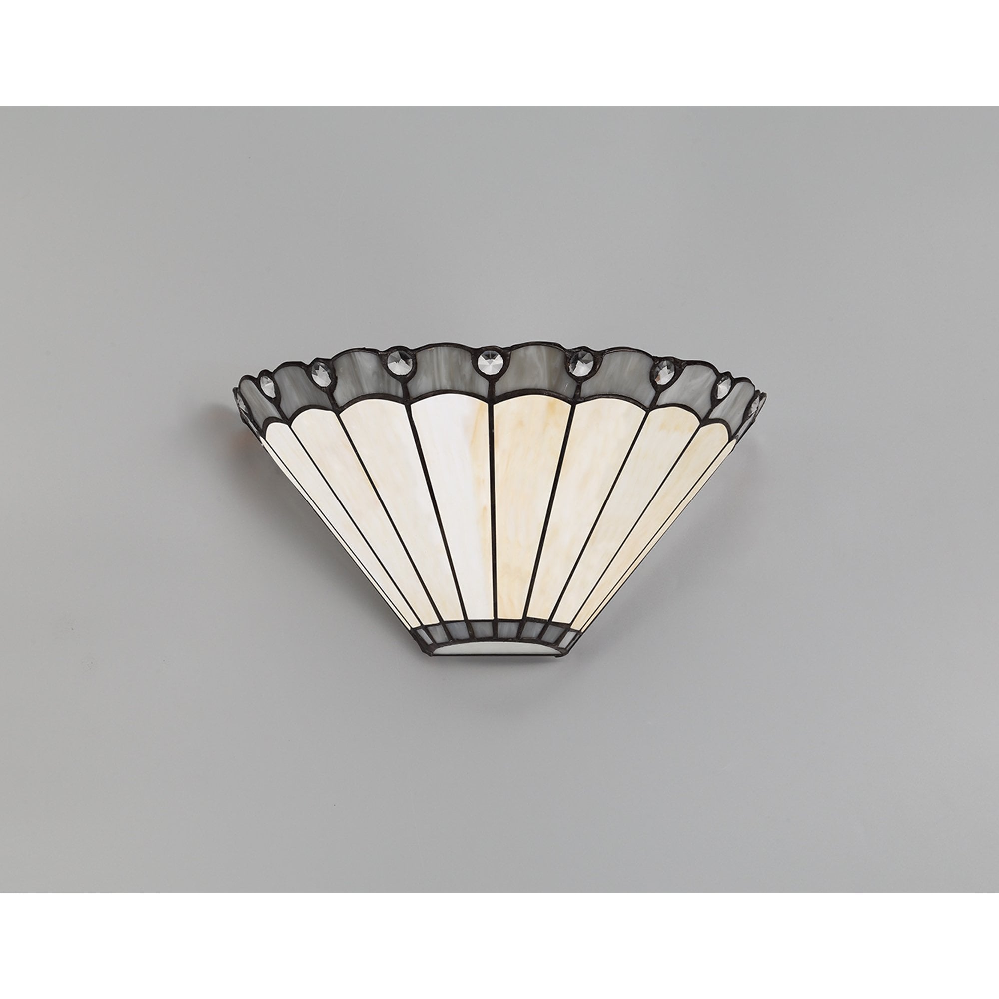 Fabula Amberley Tiffany Wall Lamp - Grey & Cream