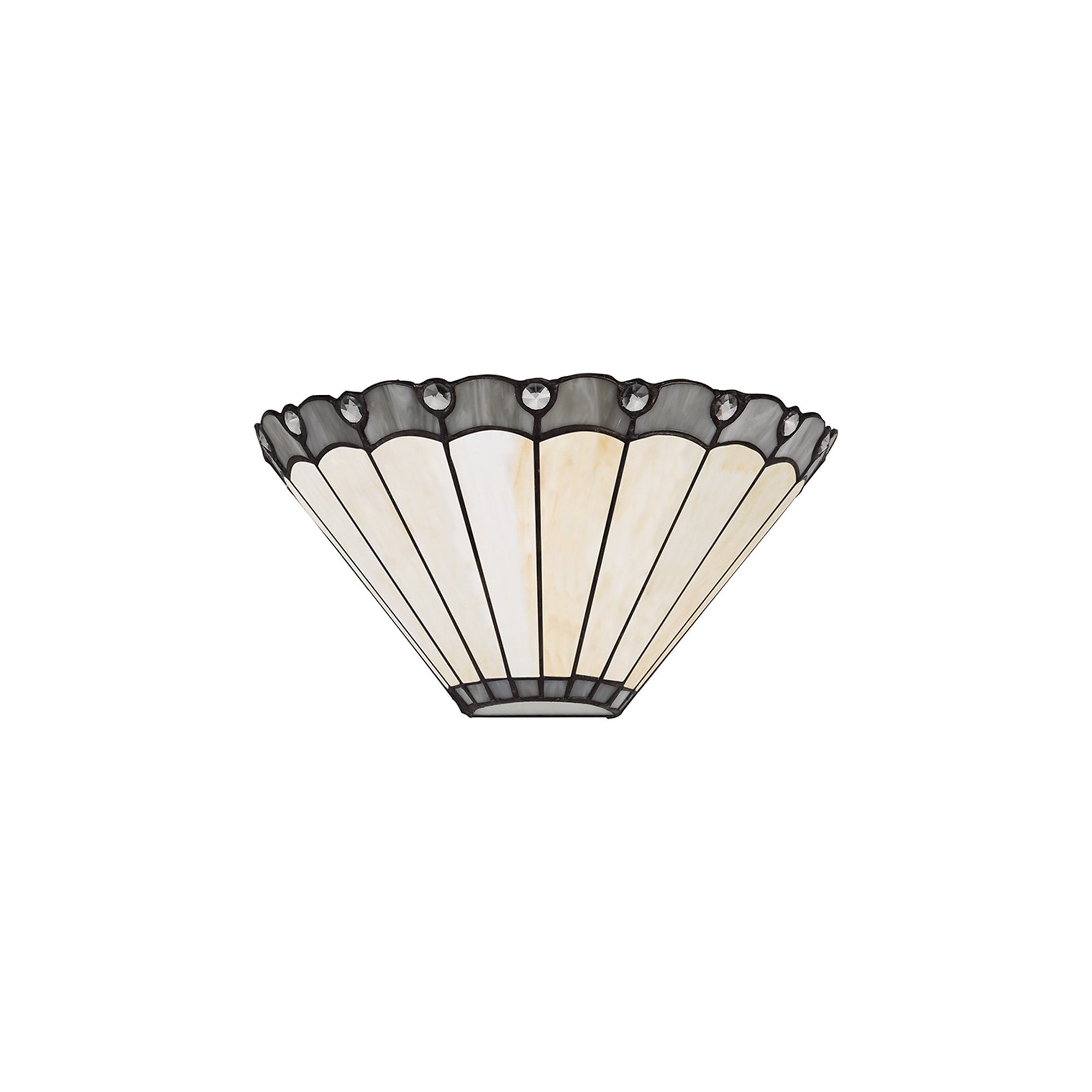 Fabula Amberley Tiffany Wall Lamp - Grey & Cream