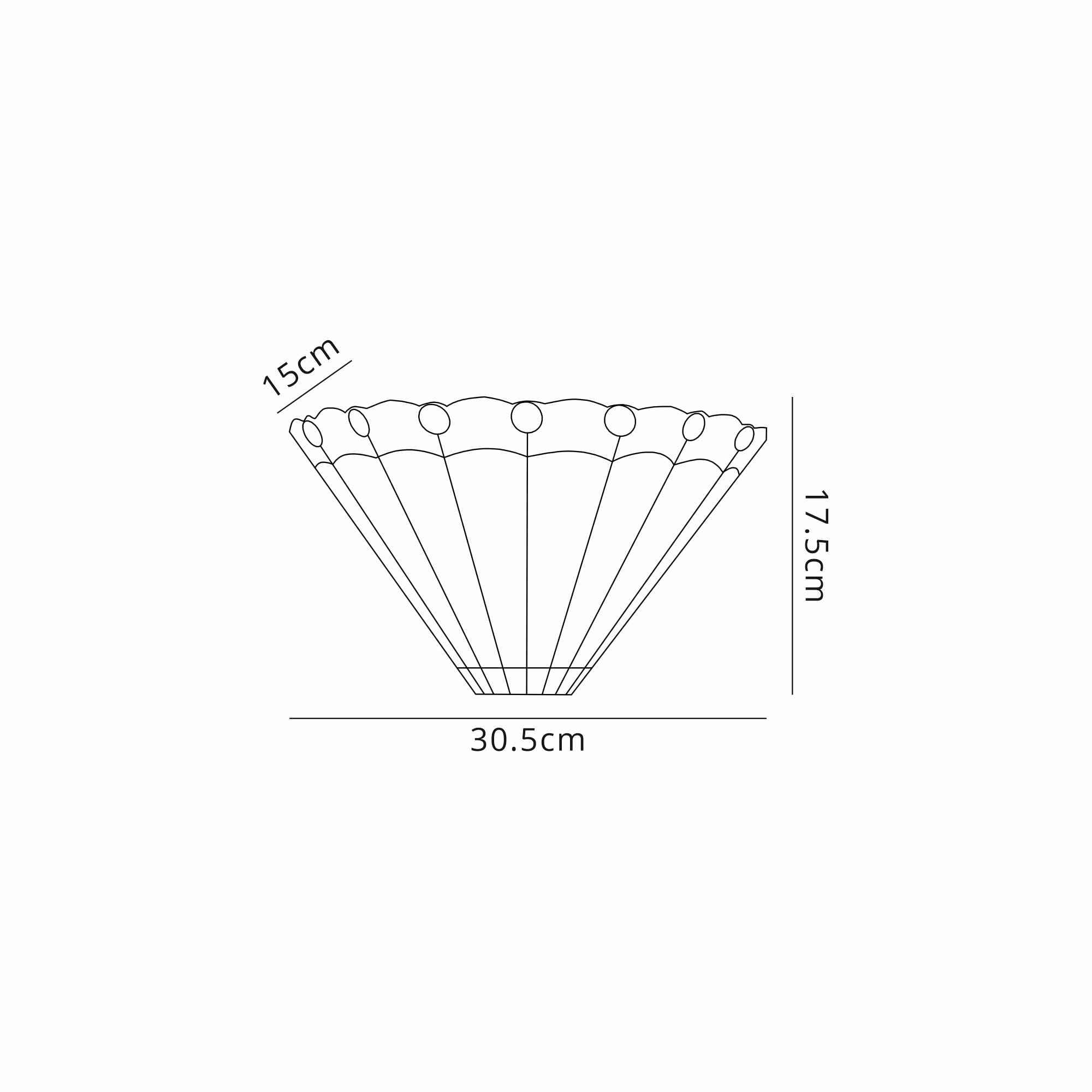Fabula Amberley Tiffany Wall Lamp - Grey & Cream