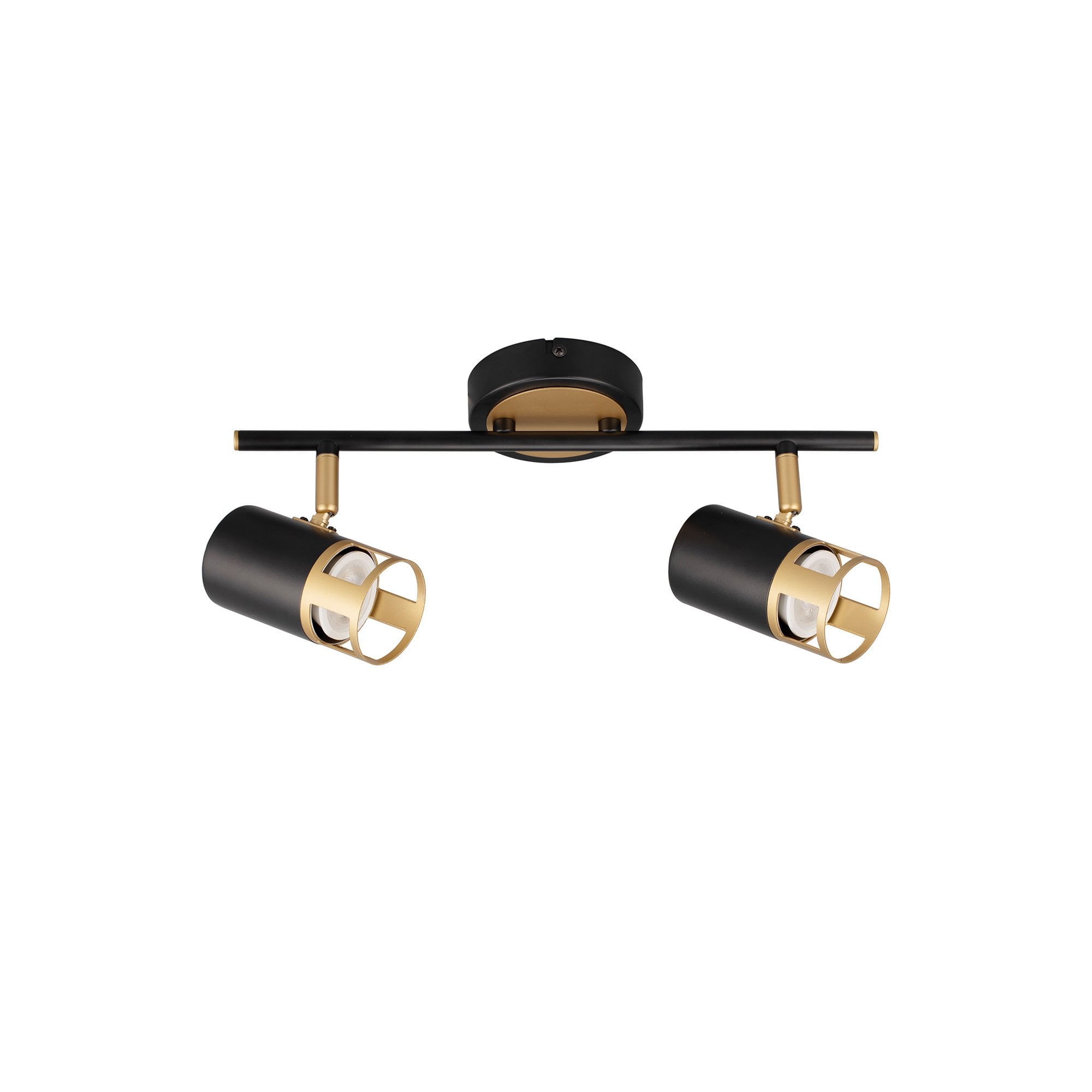 Fabula Amesbury 2 Light Linear Bar Spotlight - Black & Painted Gold