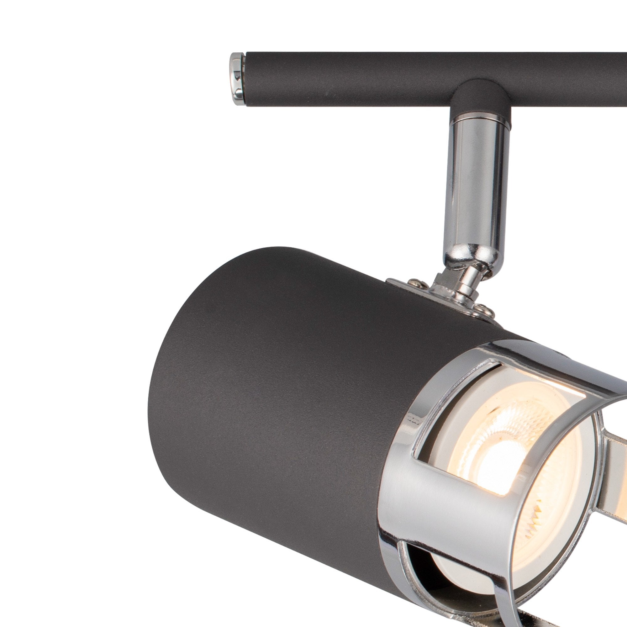 Fabula Amesbury 2 Light Linear Bar Spotlight - Graphite & Polished Chrome