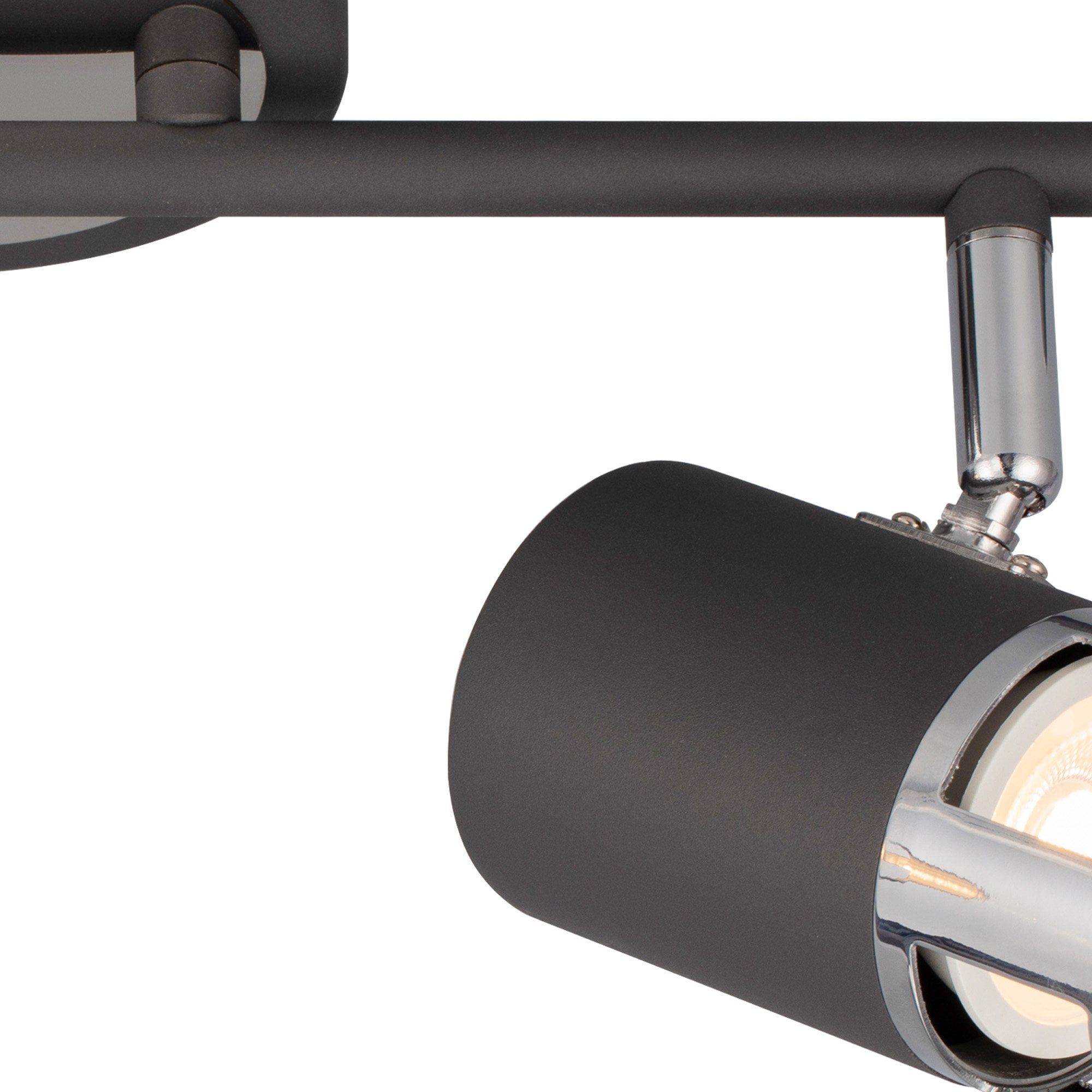 Fabula Amesbury 2 Light Linear Bar Spotlight - Graphite & Polished Chrome