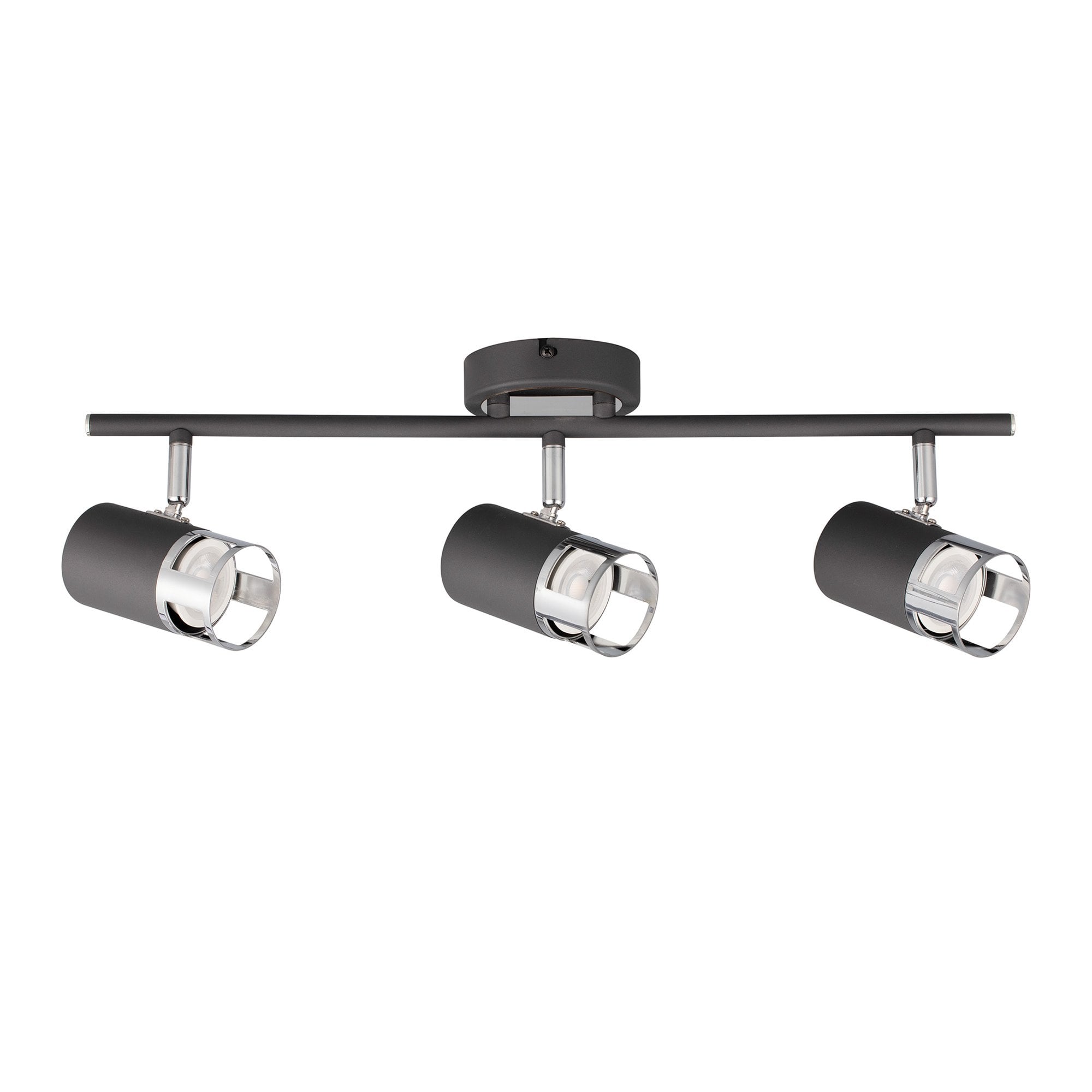 Fabula Amesbury 3 Light Linear Bar Spotlight - Graphite & Polished Chrome