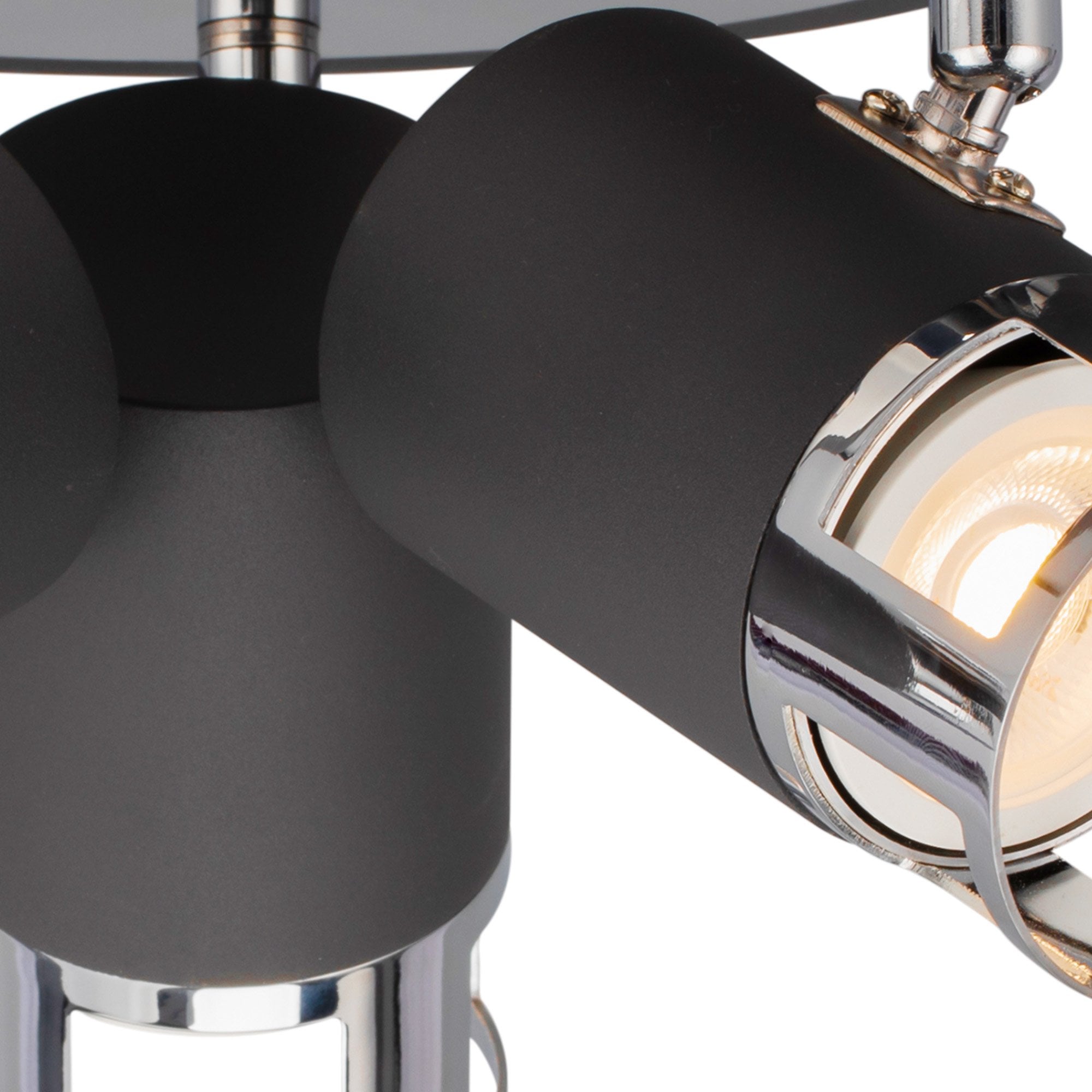 Fabula Amesbury 3 Light Round Spotlight - Graphite & Polished Chrome
