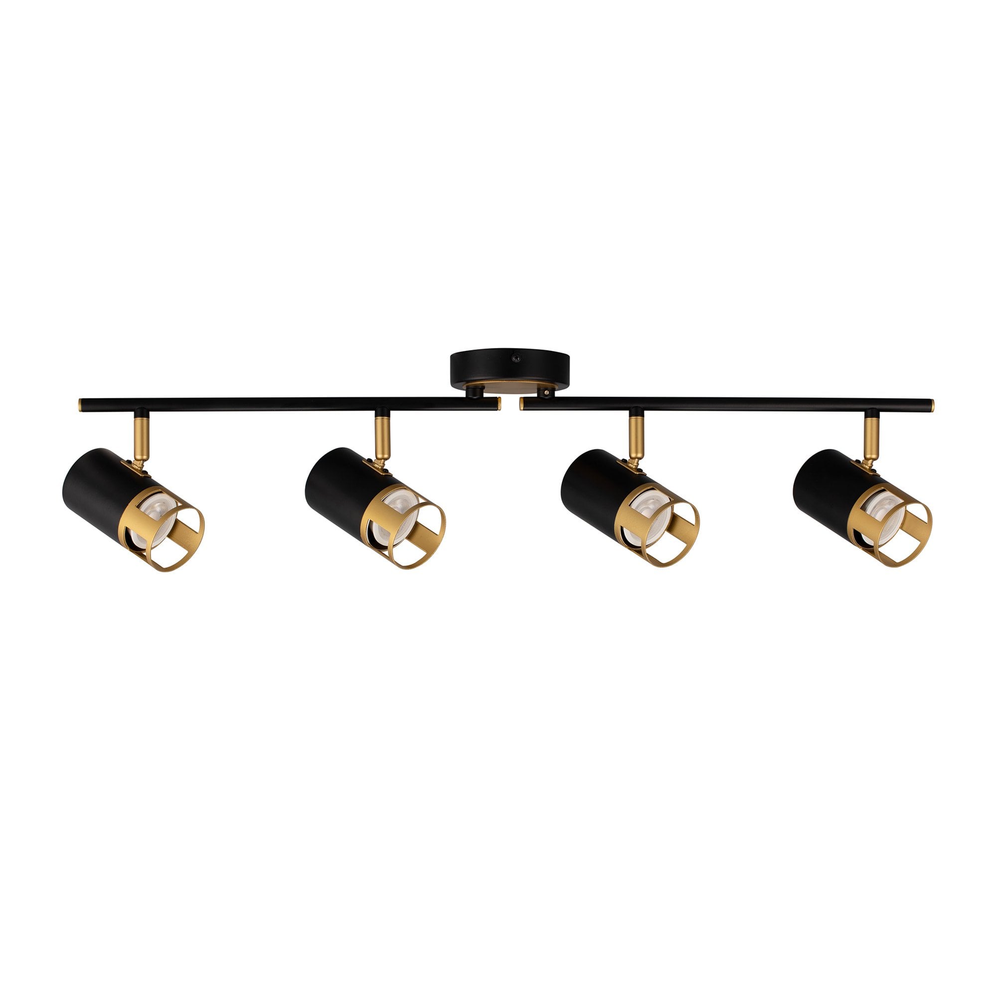Fabula Amesbury 4 Light Linear Bar Spotlight - Black & Painted Gold