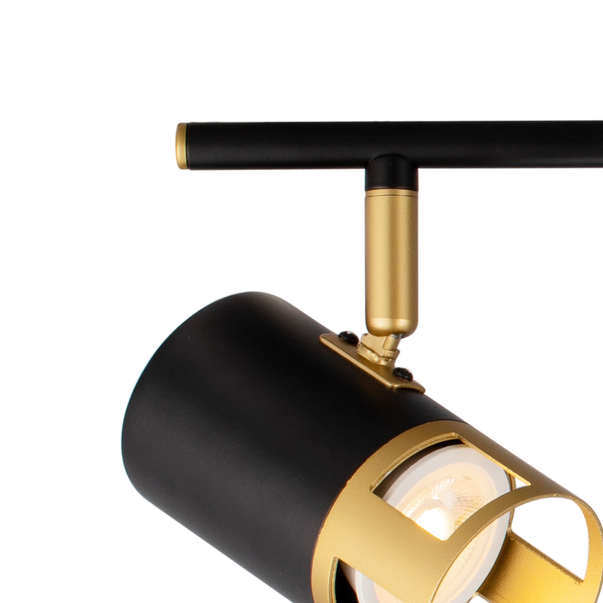 Fabula Amesbury 4 Light Linear Bar Spotlight - Black & Painted Gold