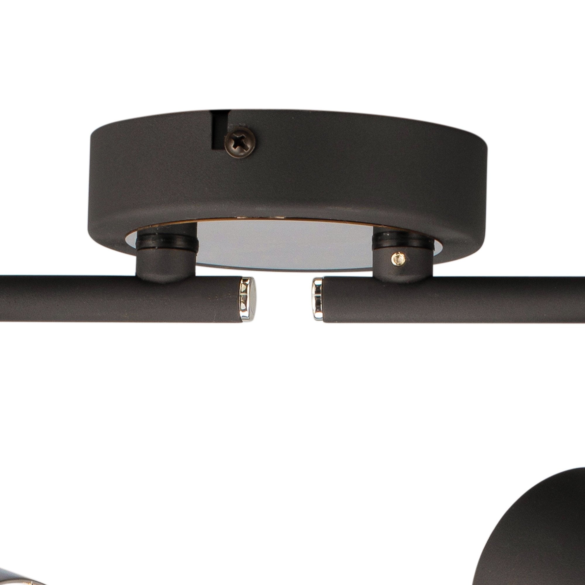 Fabula Amesbury 4 Light Linear Bar Spotlight - Graphite & Polished Chrome