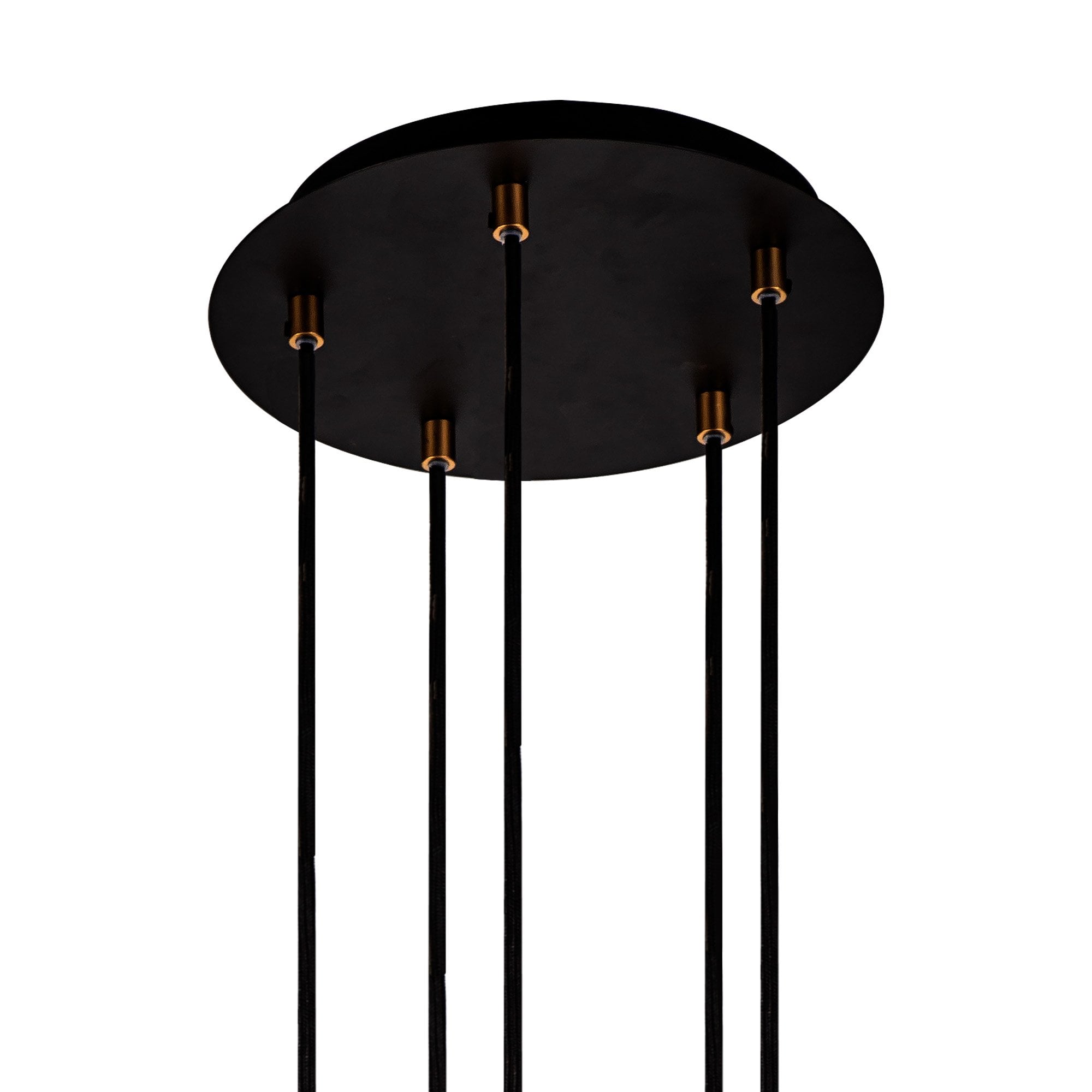 Fabula Amesbury 5 Light Round Pendant - Black & Painted Gold