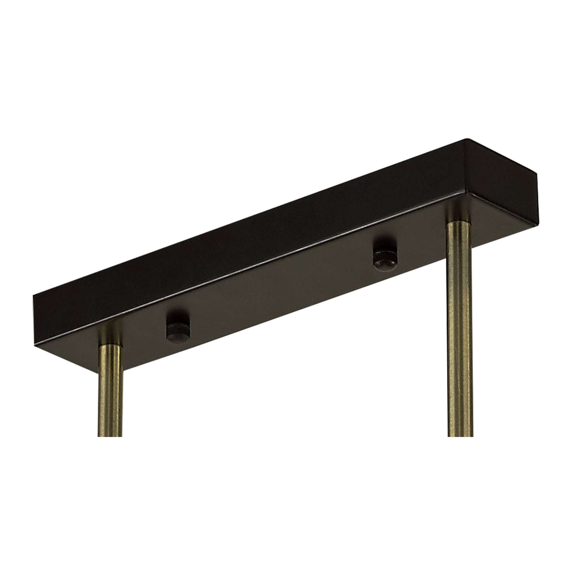 Fabula Appleby 10 Light Fixed Pendant - Matt Black, Antique Brass & Cognac Glass