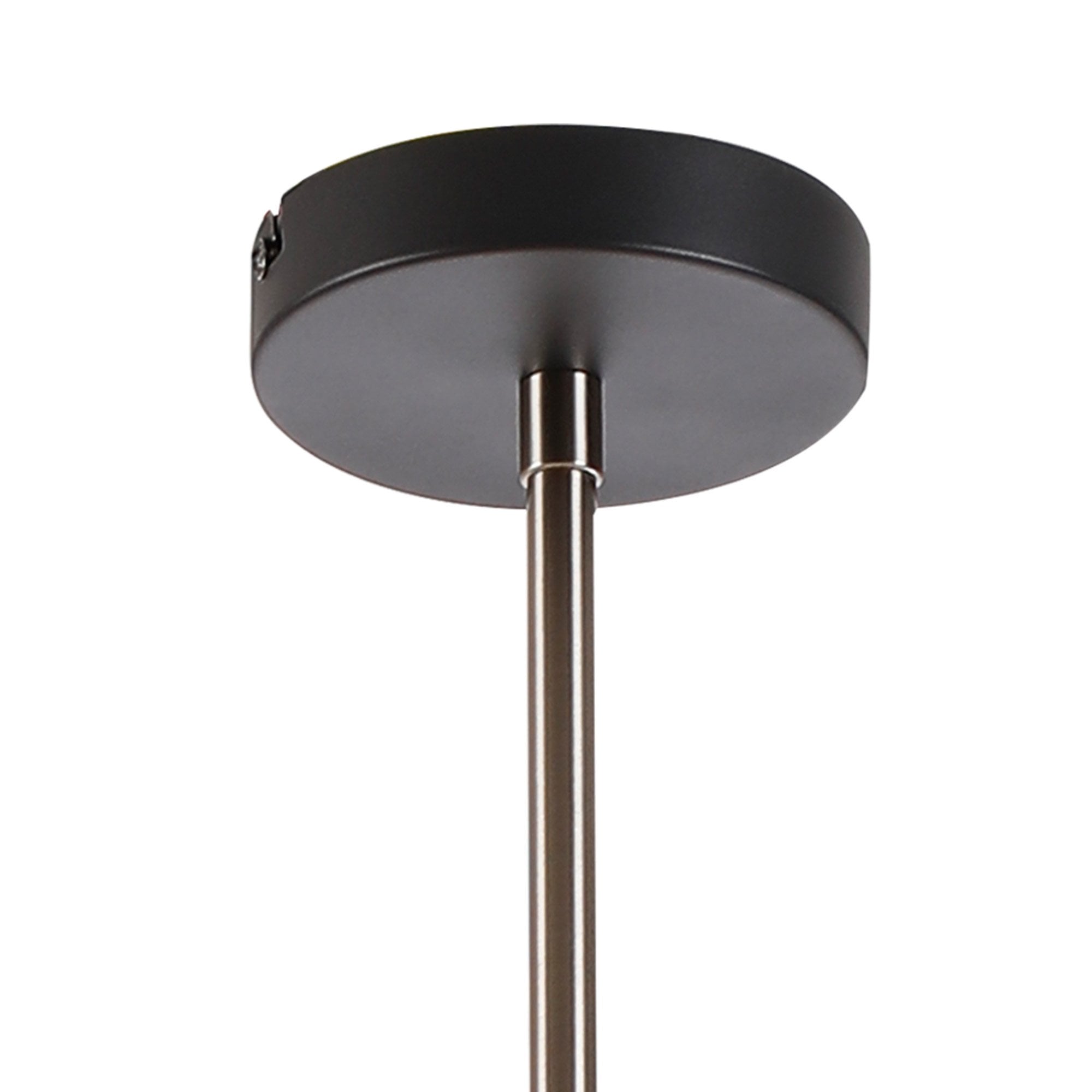 Fabula Appleby 12 Light Fixed Pendant - Graphite, Satin Nickel & Smoke Glass