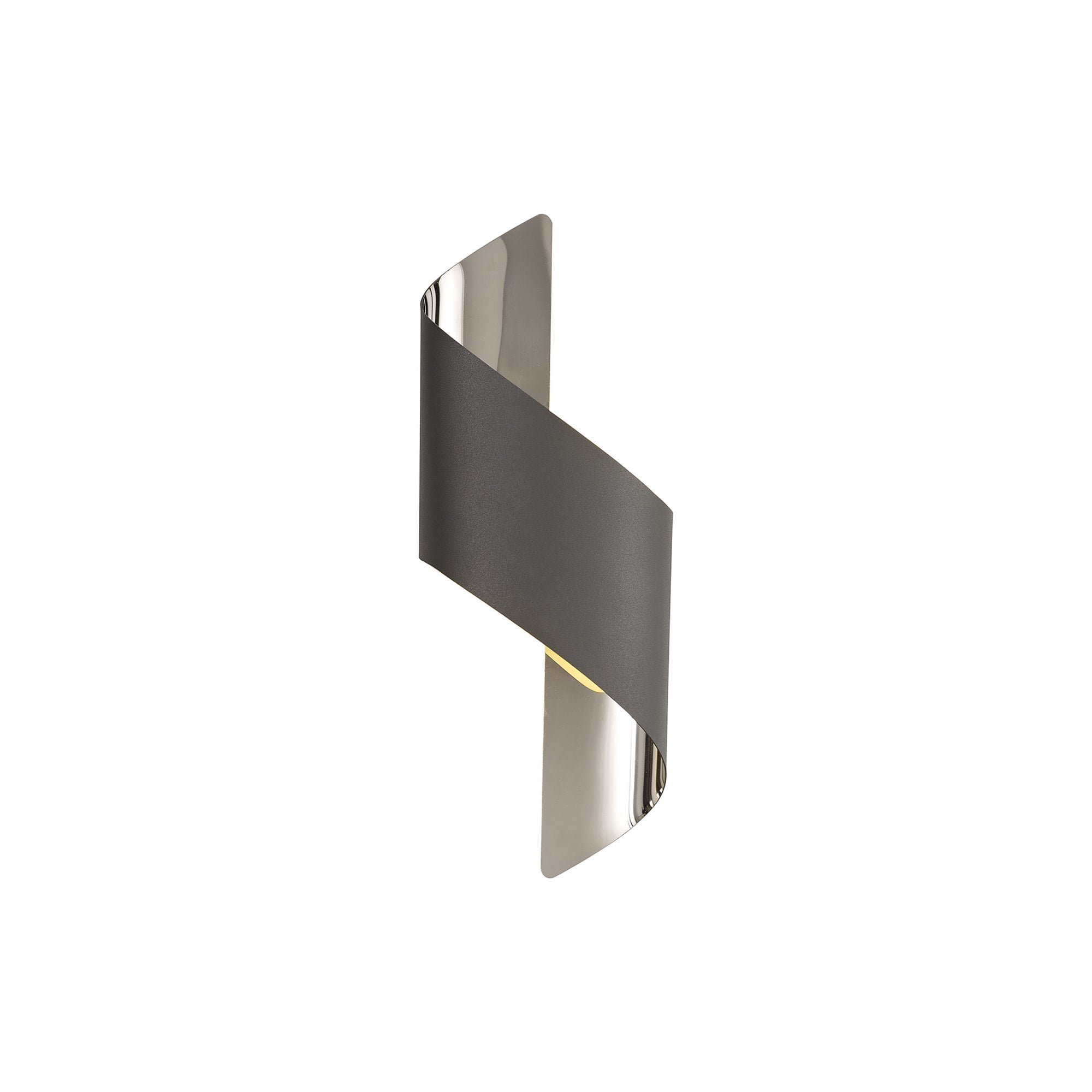 Fabula Barrington Small LED Wall Lamp - Anthracite & Polished Chrome