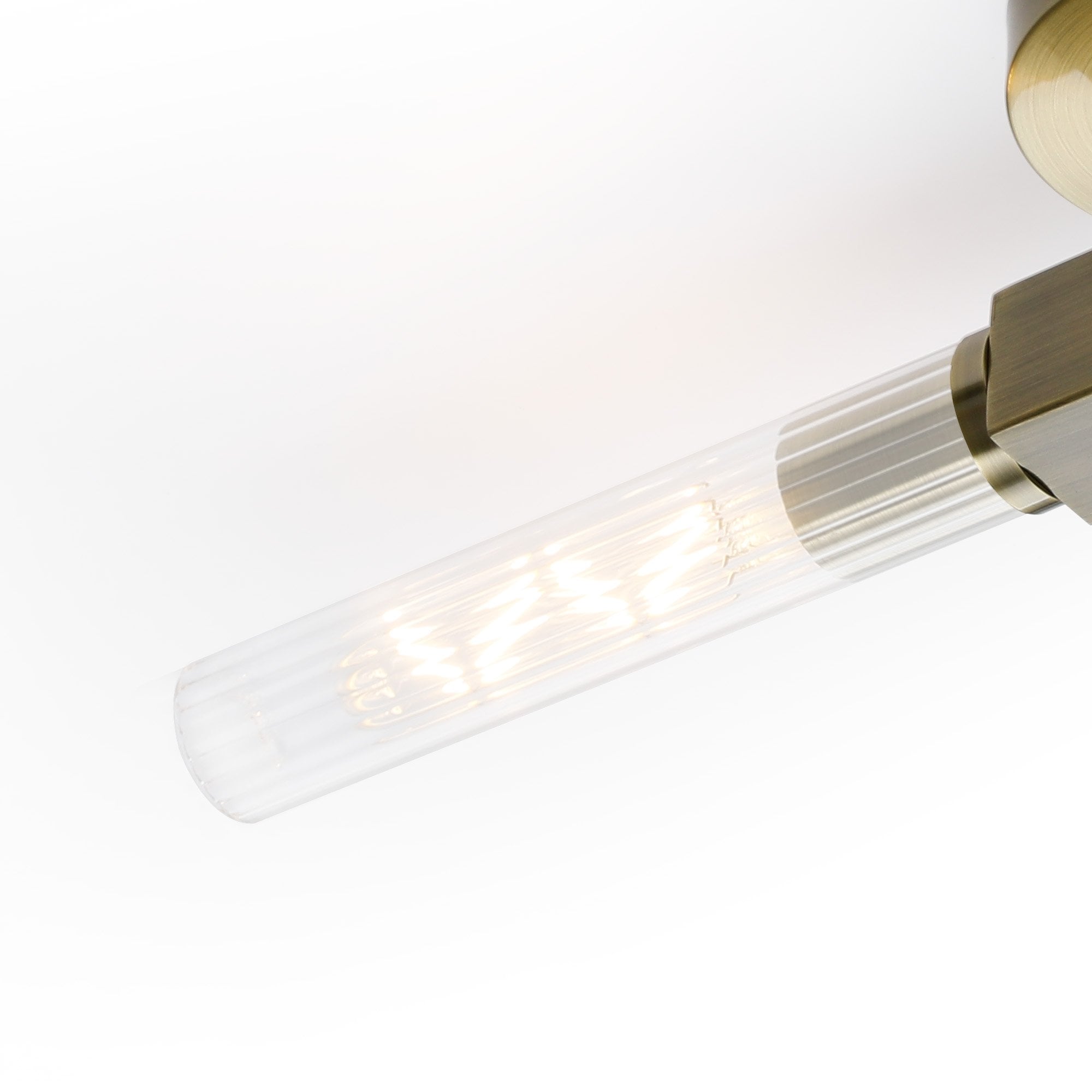 Fabula Beech Tree 2 Light Flush Light - Antique Brass - IP44