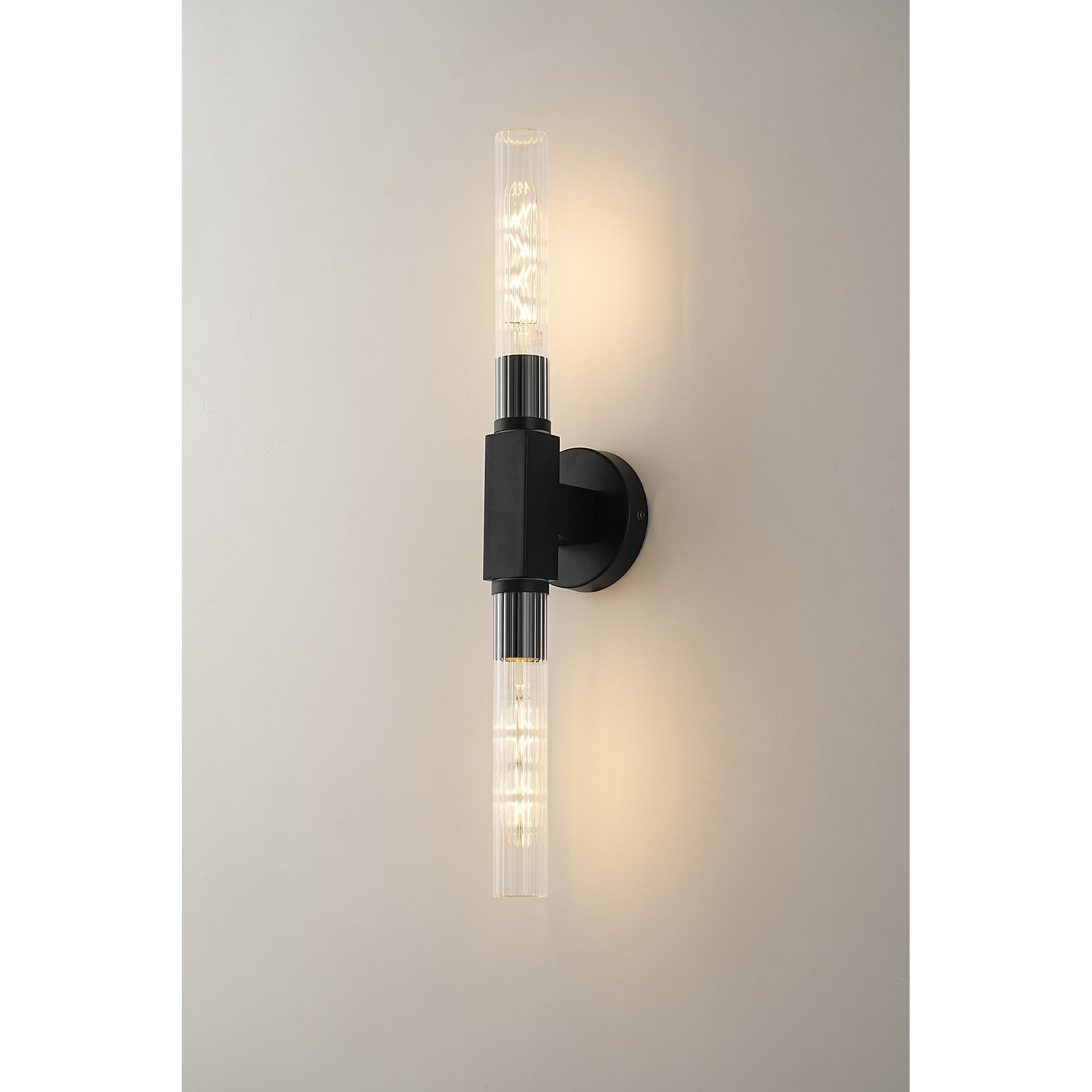 Fabula Beech Tree 2 Light Flush Light - Satin Black - IP44