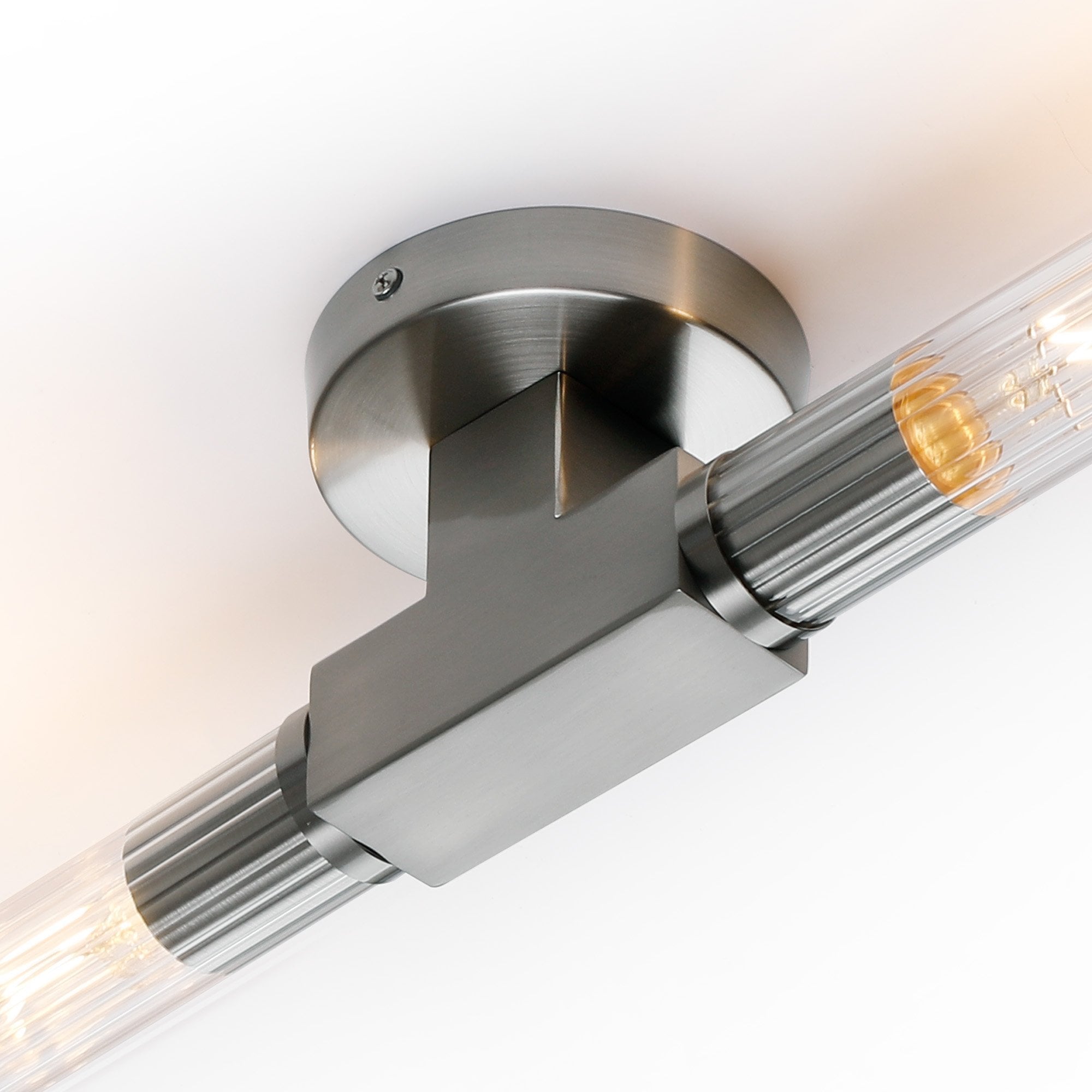 Fabula Beech Tree 2 Light Flush Light - Satin Nickel - IP44