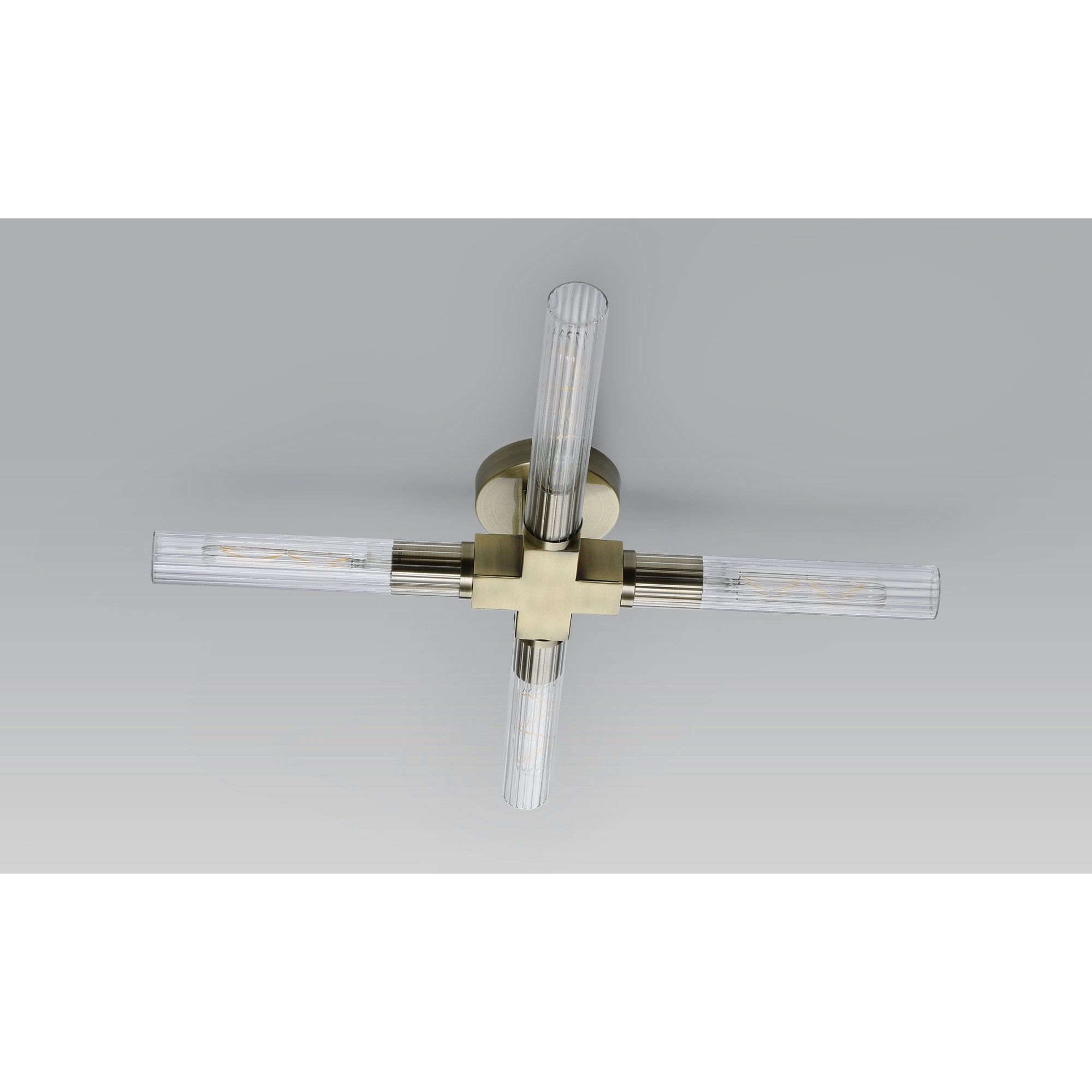 Fabula Beech Tree 4 Light Flush Light - Antique Brass - IP44