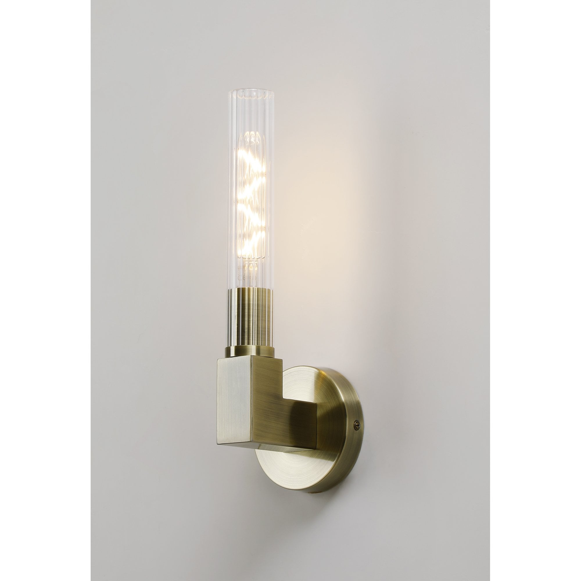 Fabula Beech Tree Single Wall Light - Antique Brass - IP44