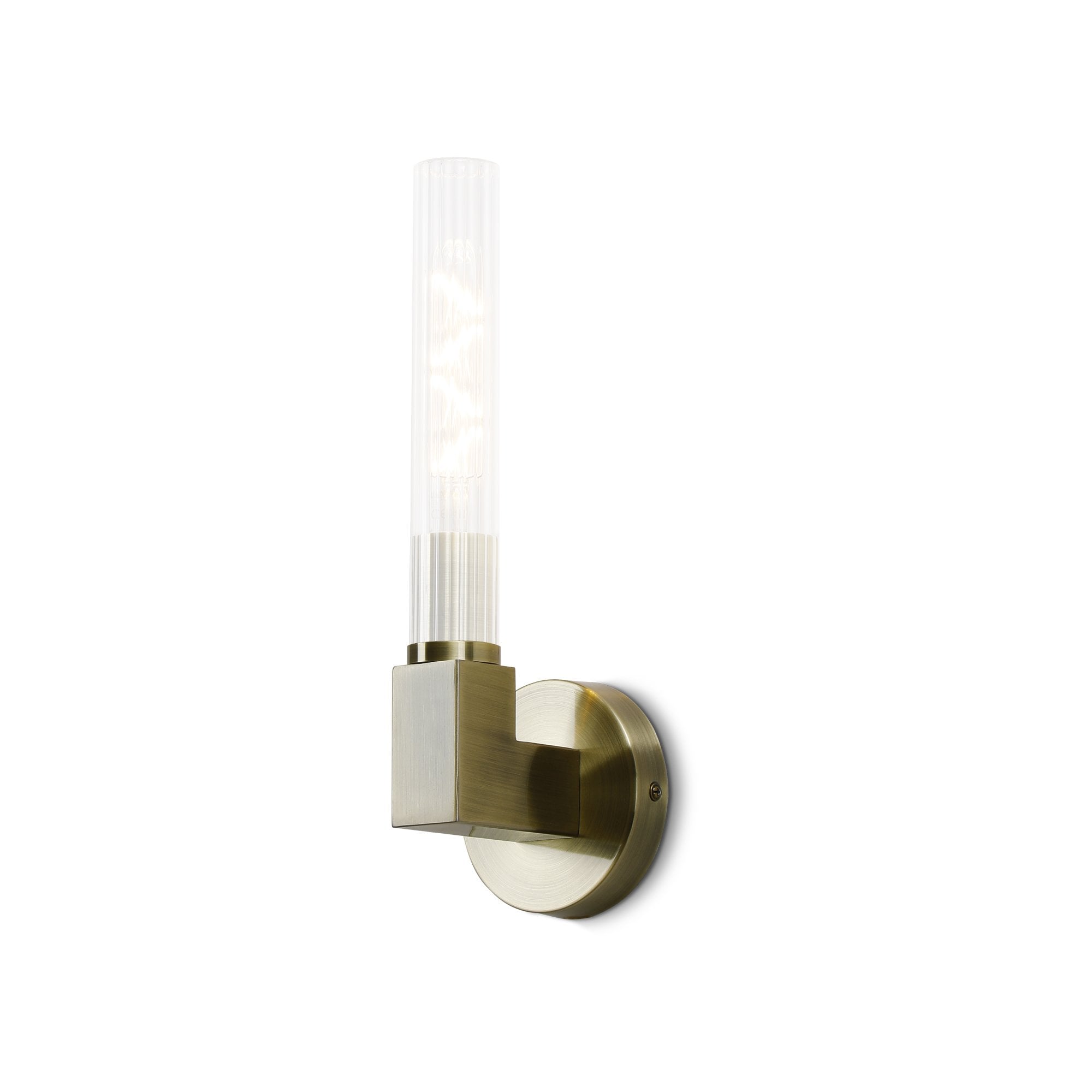 Fabula Beech Tree Single Wall Light - Antique Brass - IP44