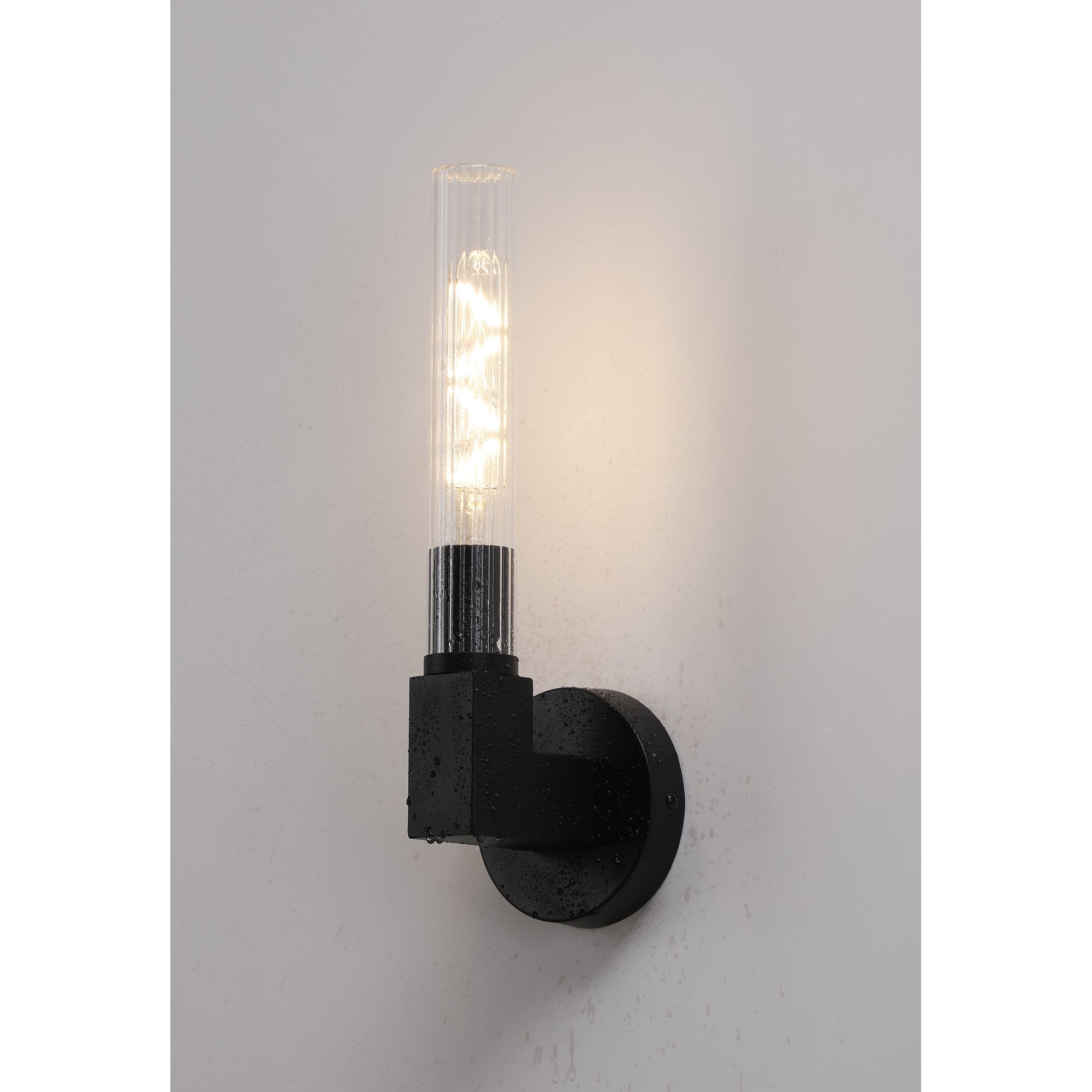 Fabula Beech Tree Single Wall Light - Satin Black - IP44