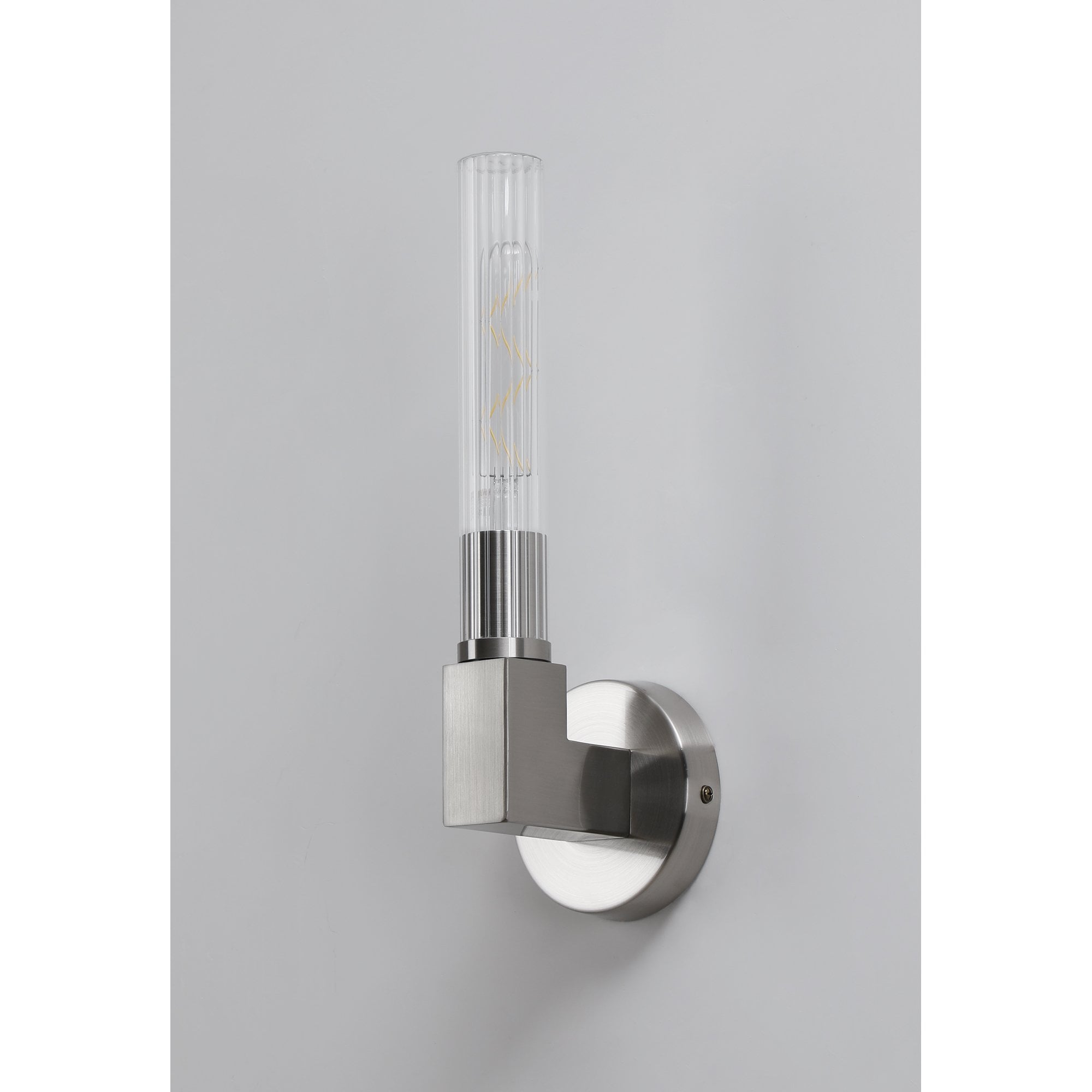 Fabula Beech Tree Single Wall Light - Satin Nickel - IP44