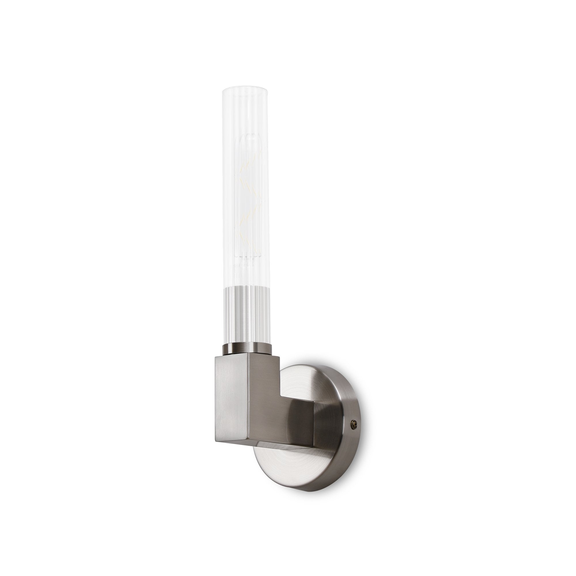 Fabula Beech Tree Single Wall Light - Satin Nickel - IP44
