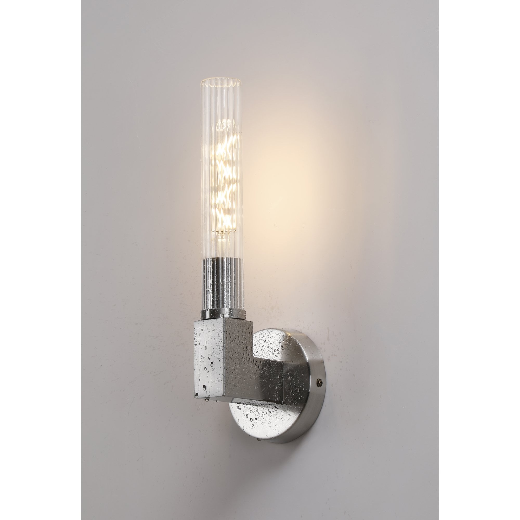 Fabula Beech Tree Single Wall Light - Satin Nickel - IP44