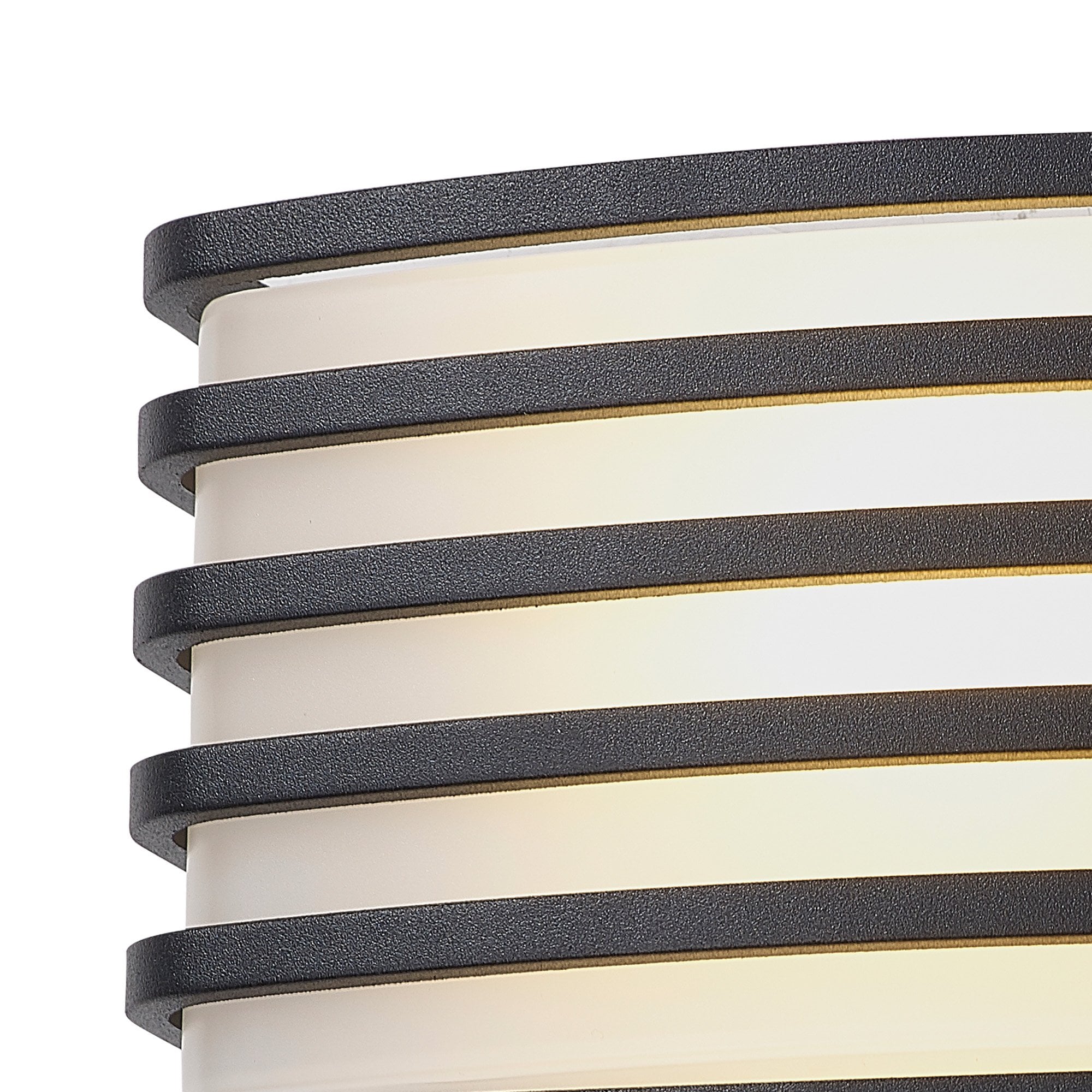 Fabula Blandford Wall Lamp - Matt Black & Opal PC Shade