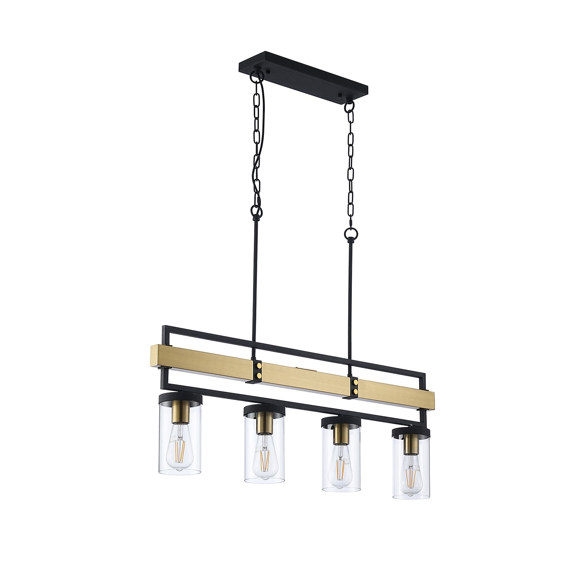 Fabula Boardman Pendant - Satin Black & Satin Brass