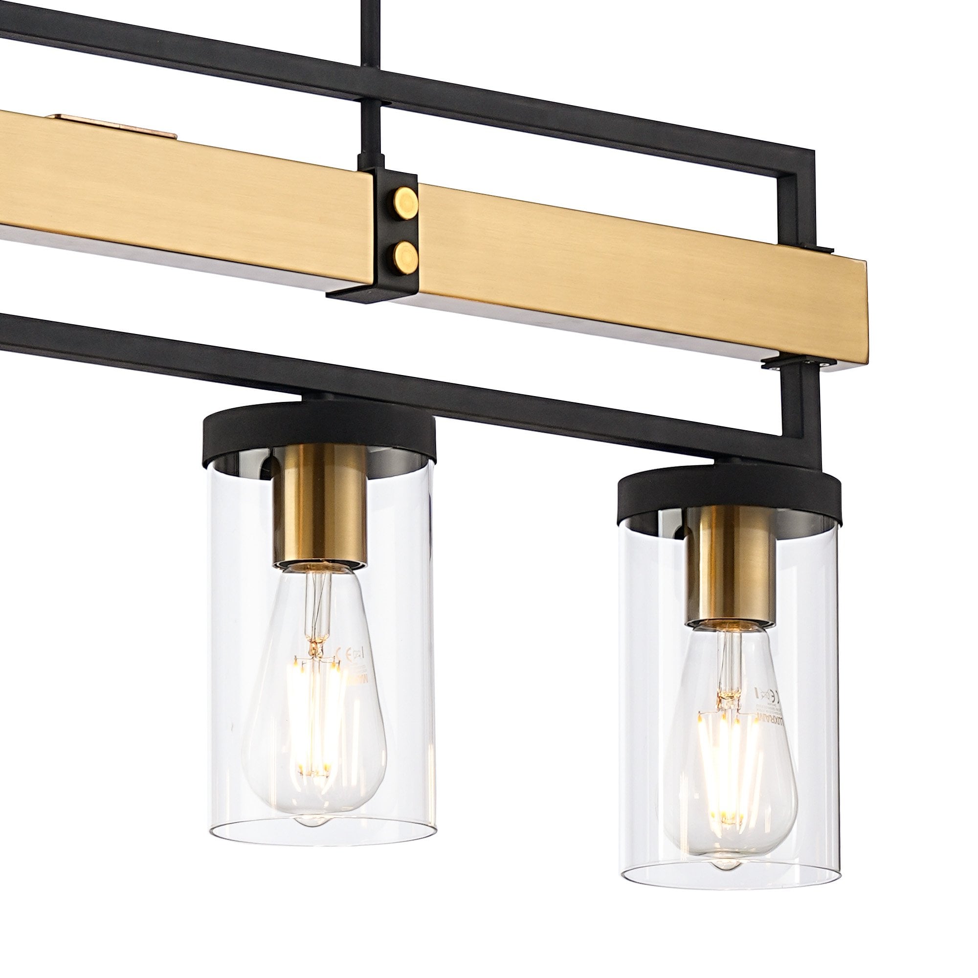Fabula Boardman Pendant - Satin Black & Satin Brass