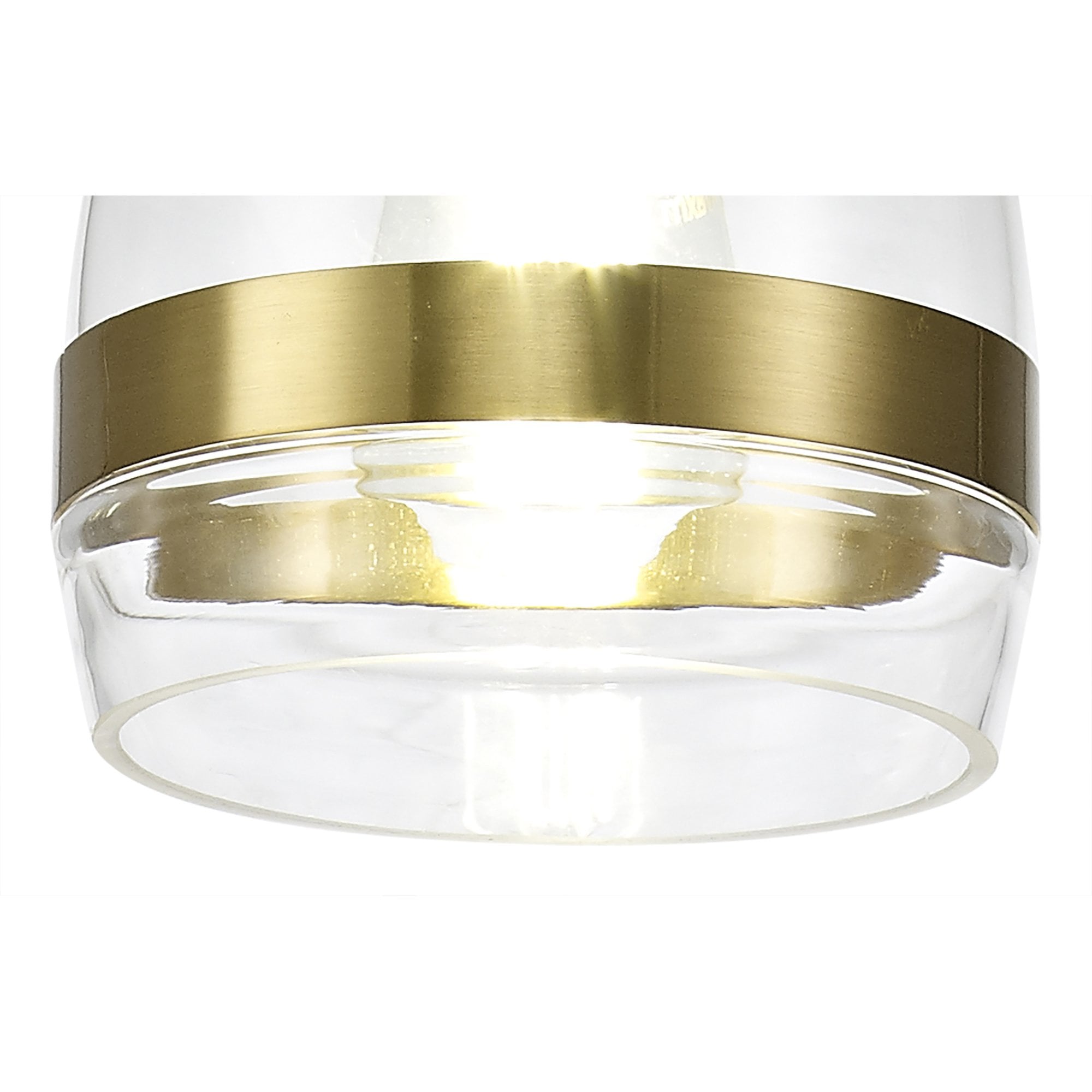 Fabula Boleyn 15cm Cone Pendant - Aged Brass & Clear