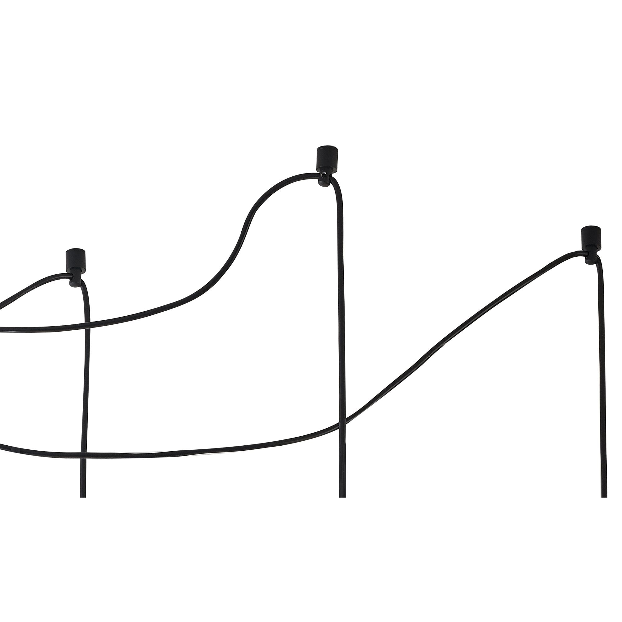 Fabula Bury Double Ring 3 Light Multi Pendant - Matt Black & Painted Gold