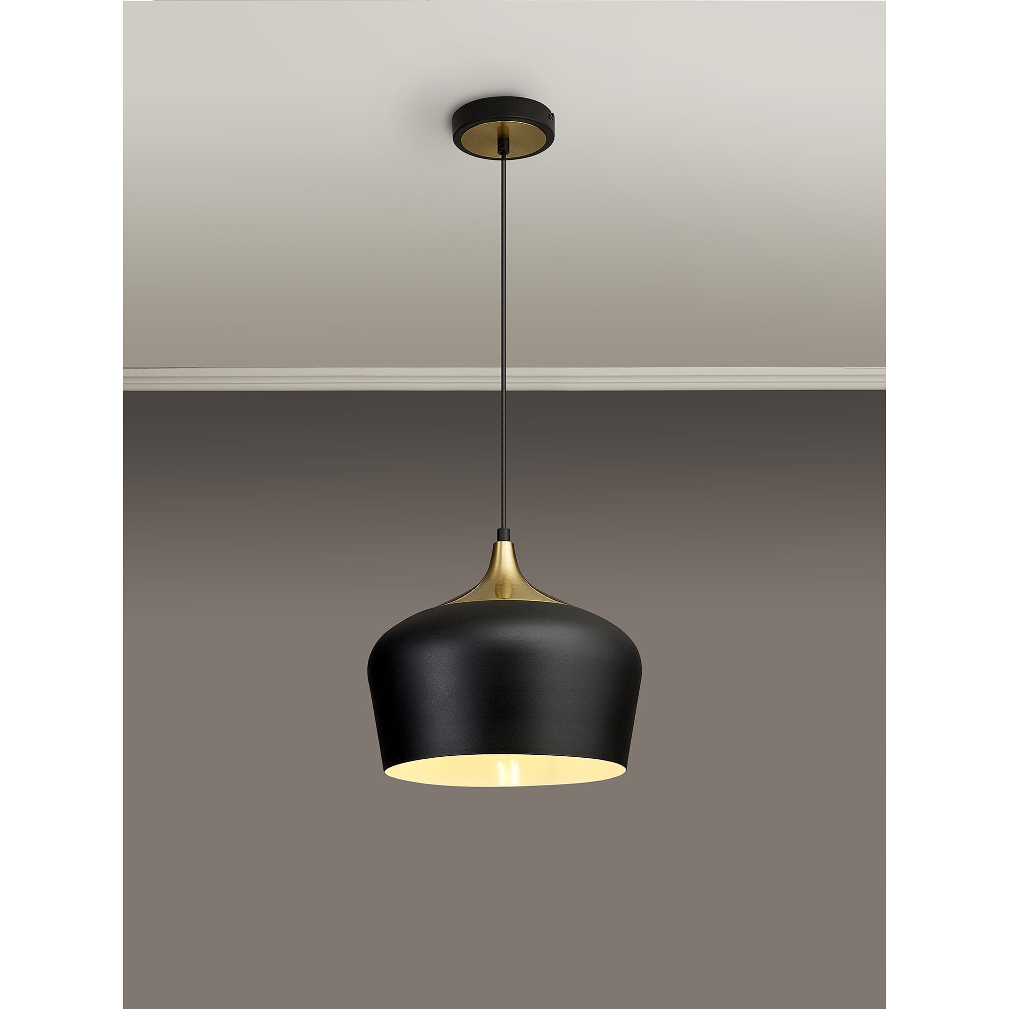Fabula Buxton 32cm Pendant - Black & Gold