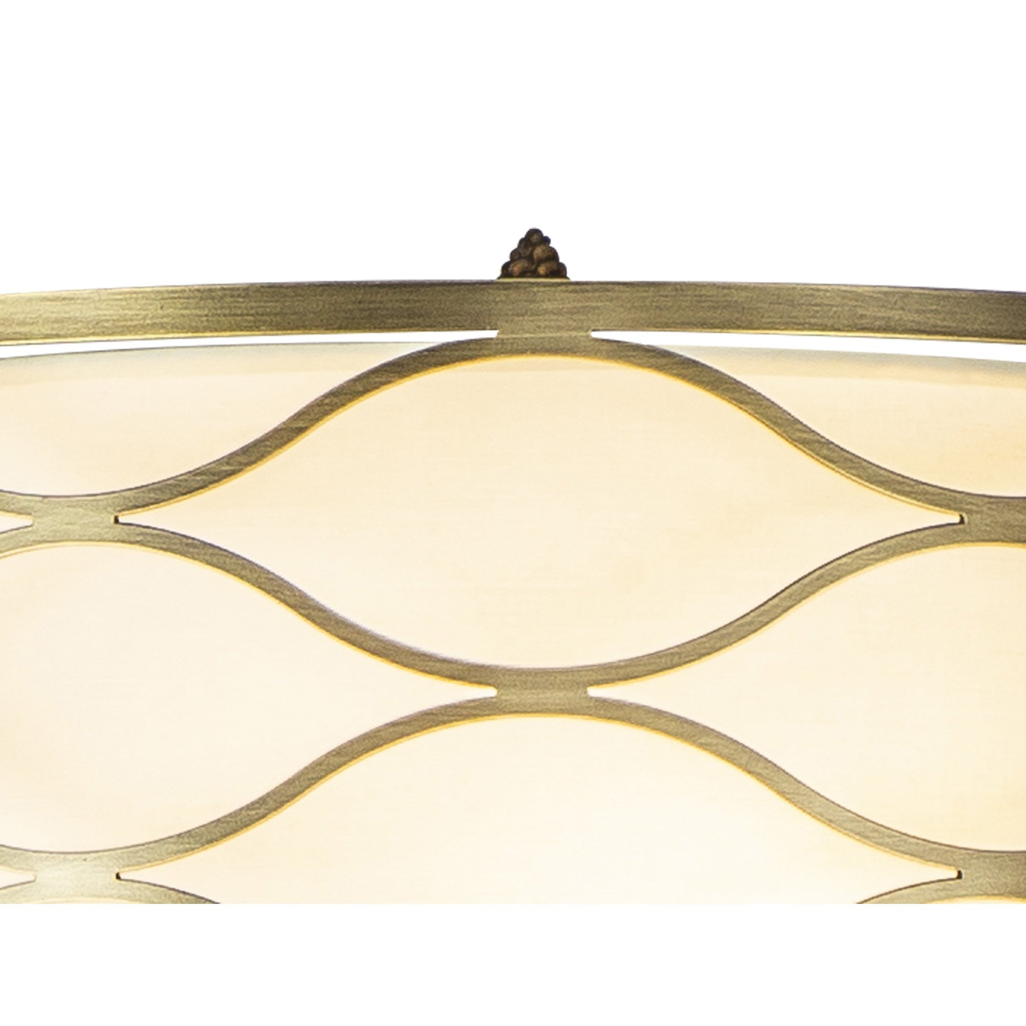 Fabula Carbis 3 Light Floor Lamp - Aged Gold & Cream Fabric Shade