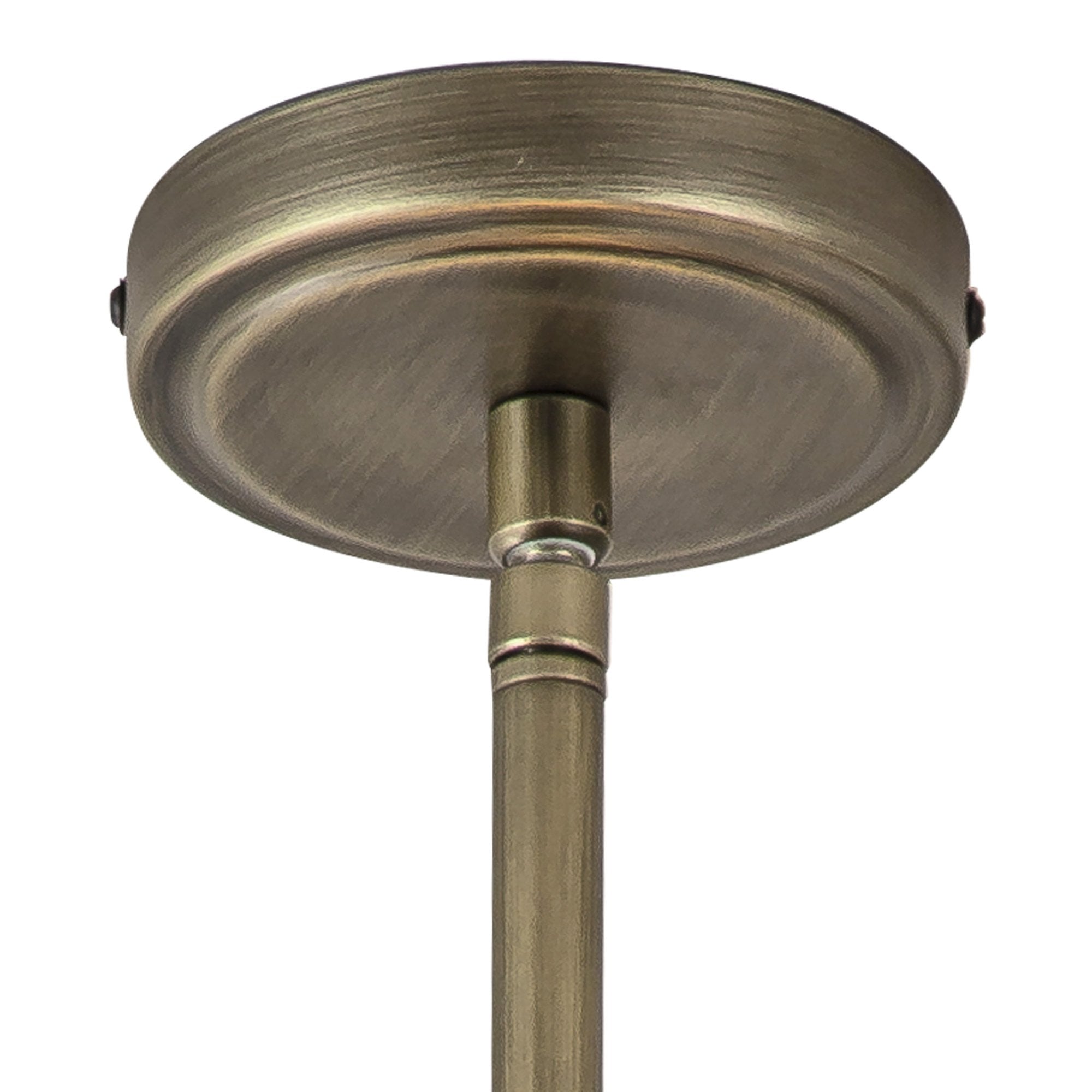 Fabula Carbis 5 Light Pendant/Semi-Flush Light - Aged Gold & Cream Fabric Shade