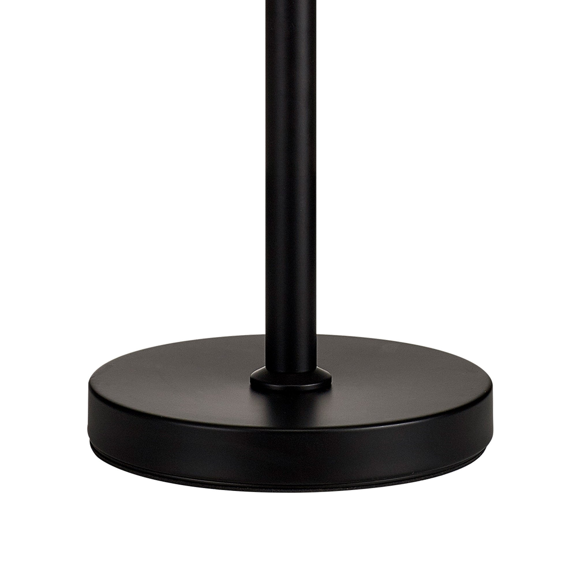 Fabula Cedar 3 Light Table Lamp - Matt Black & Clear Sculpted Glass