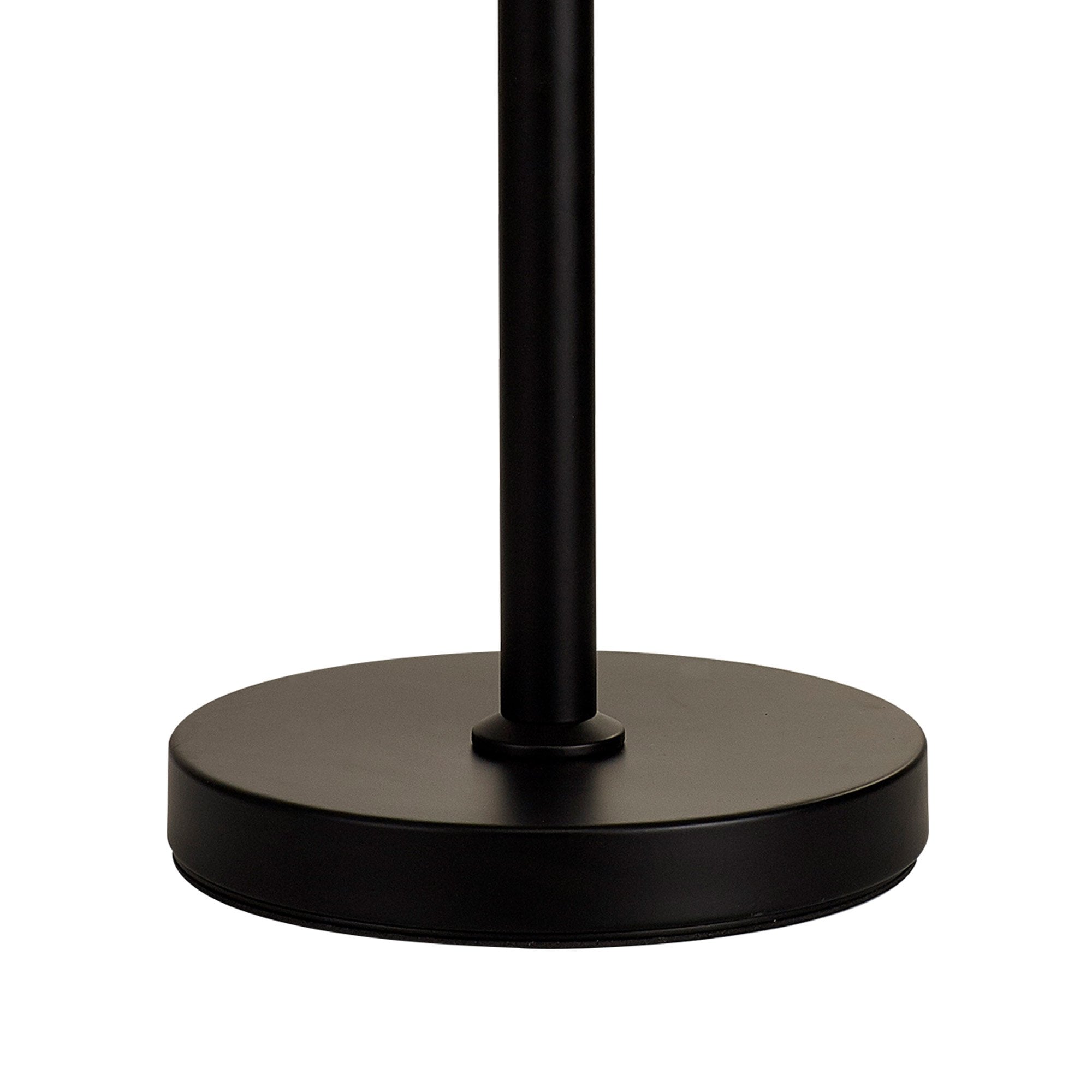 Fabula Cedar 3 Light Table Lamp - Matt Black & Cognac Sculpted Glass