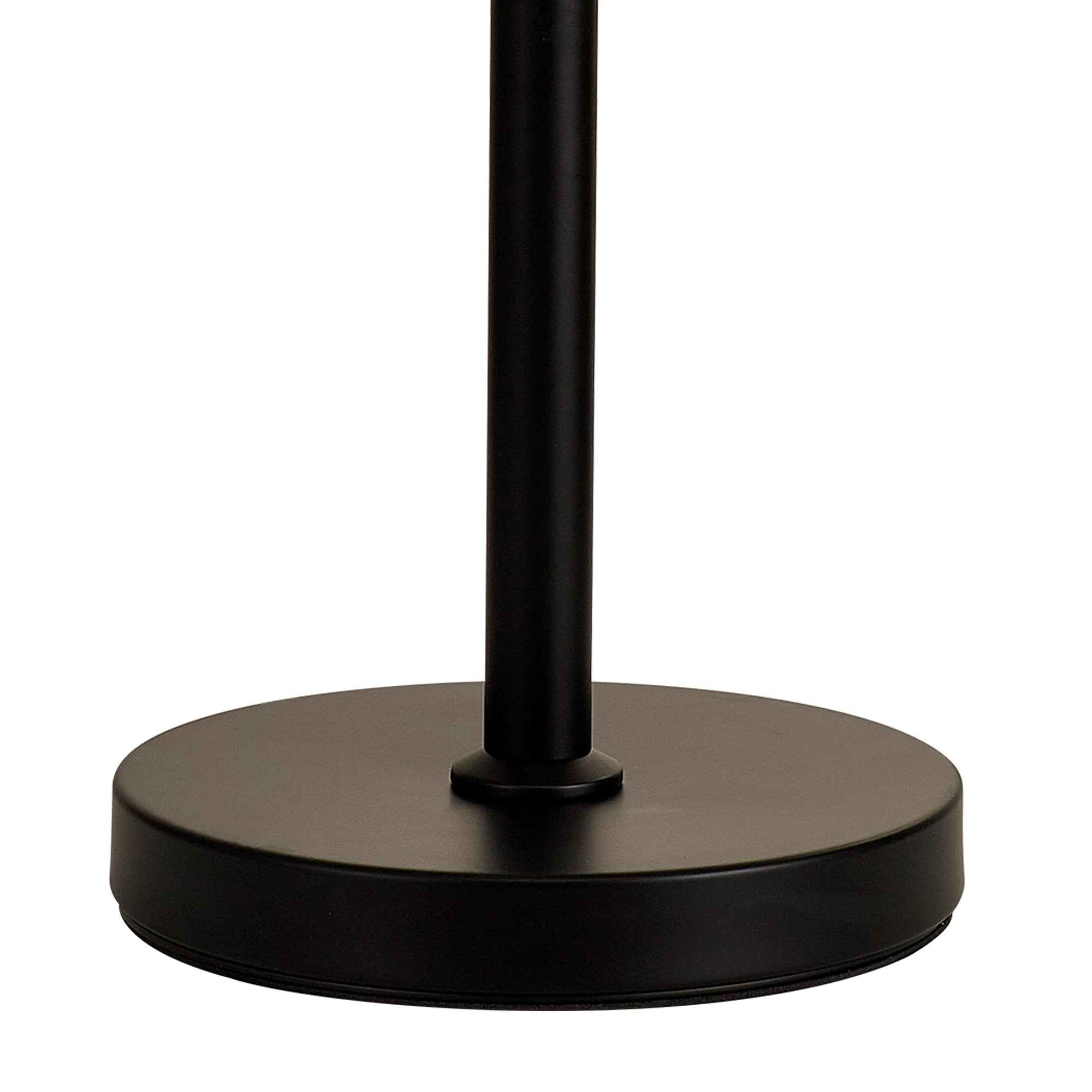 Fabula Cedar 3 Light Table Lamp - Matt Black & Smoke Sculpted Glass
