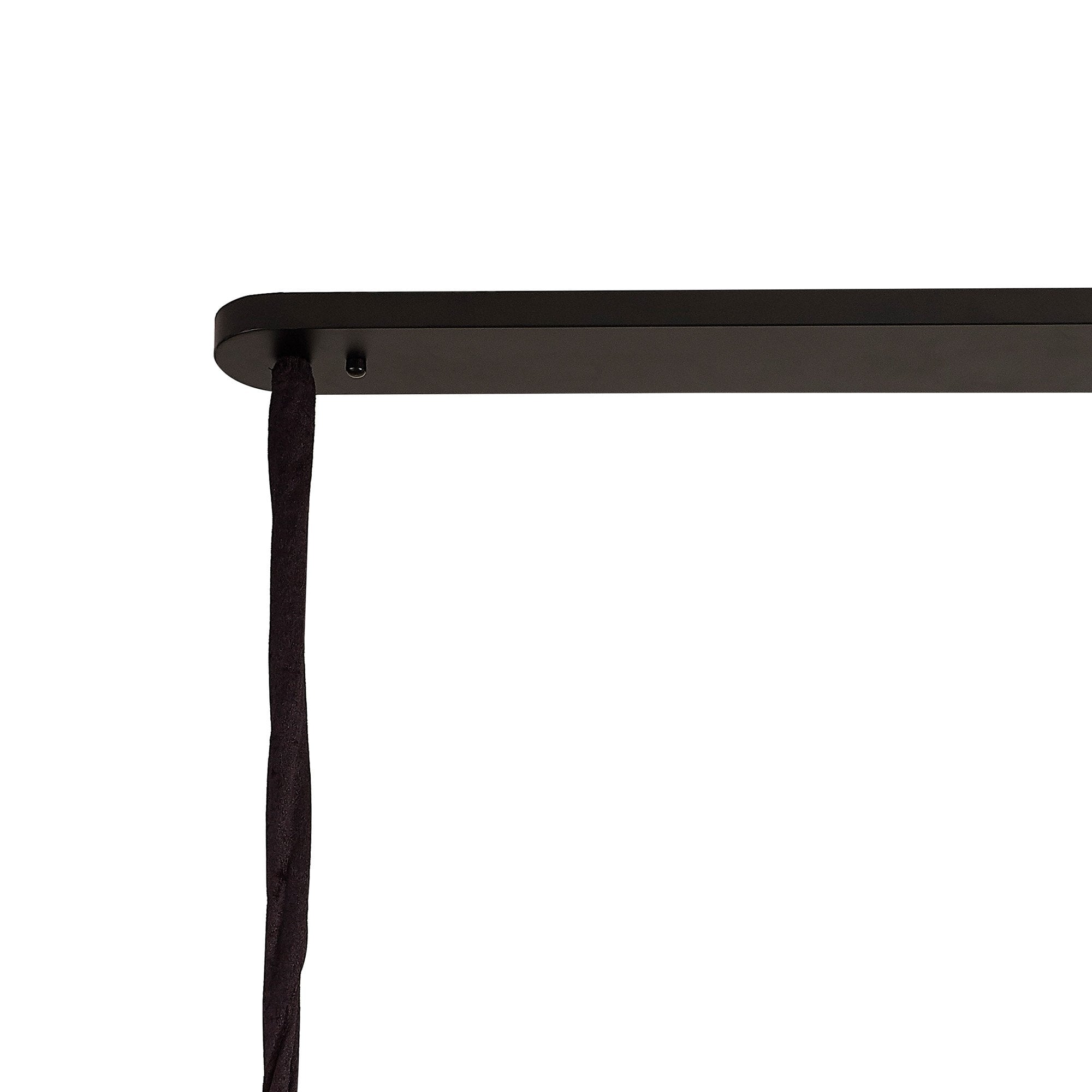 Fabula Cedar 5 Light Rectangular Pendant - Matt Black & Clear Sculpted Glass